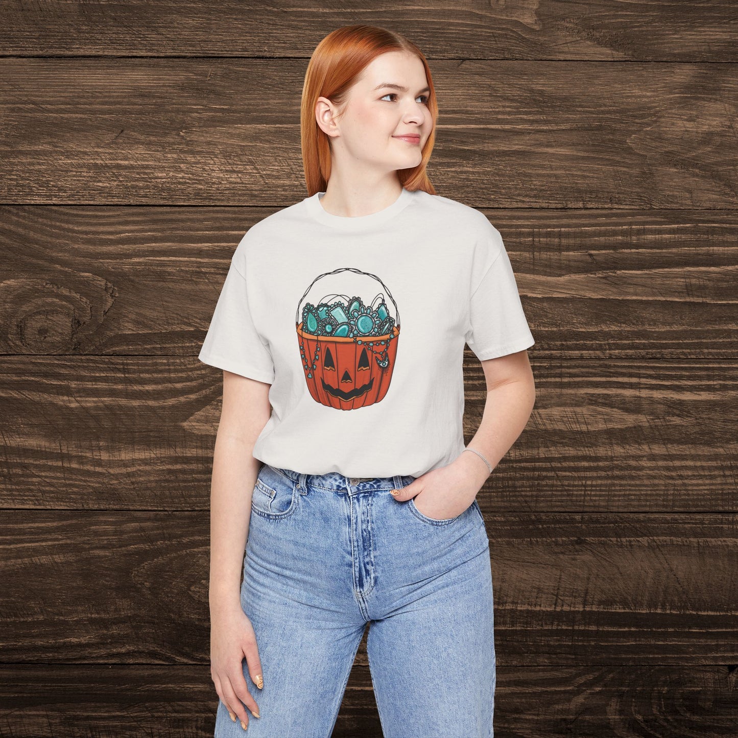 Turquoise Trick or Treat Tee