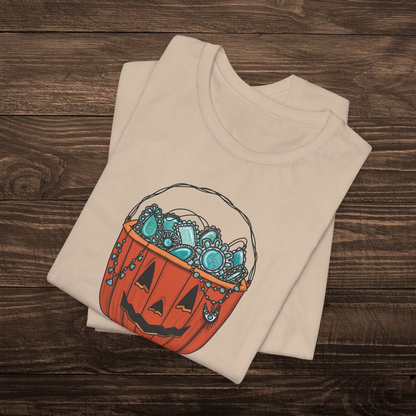 Turquoise Trick or Treat Tee