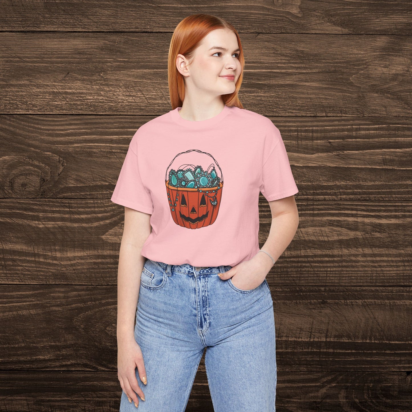 Turquoise Trick or Treat Tee