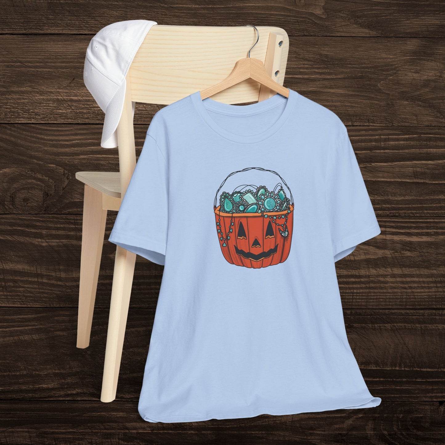 Turquoise Trick or Treat Tee