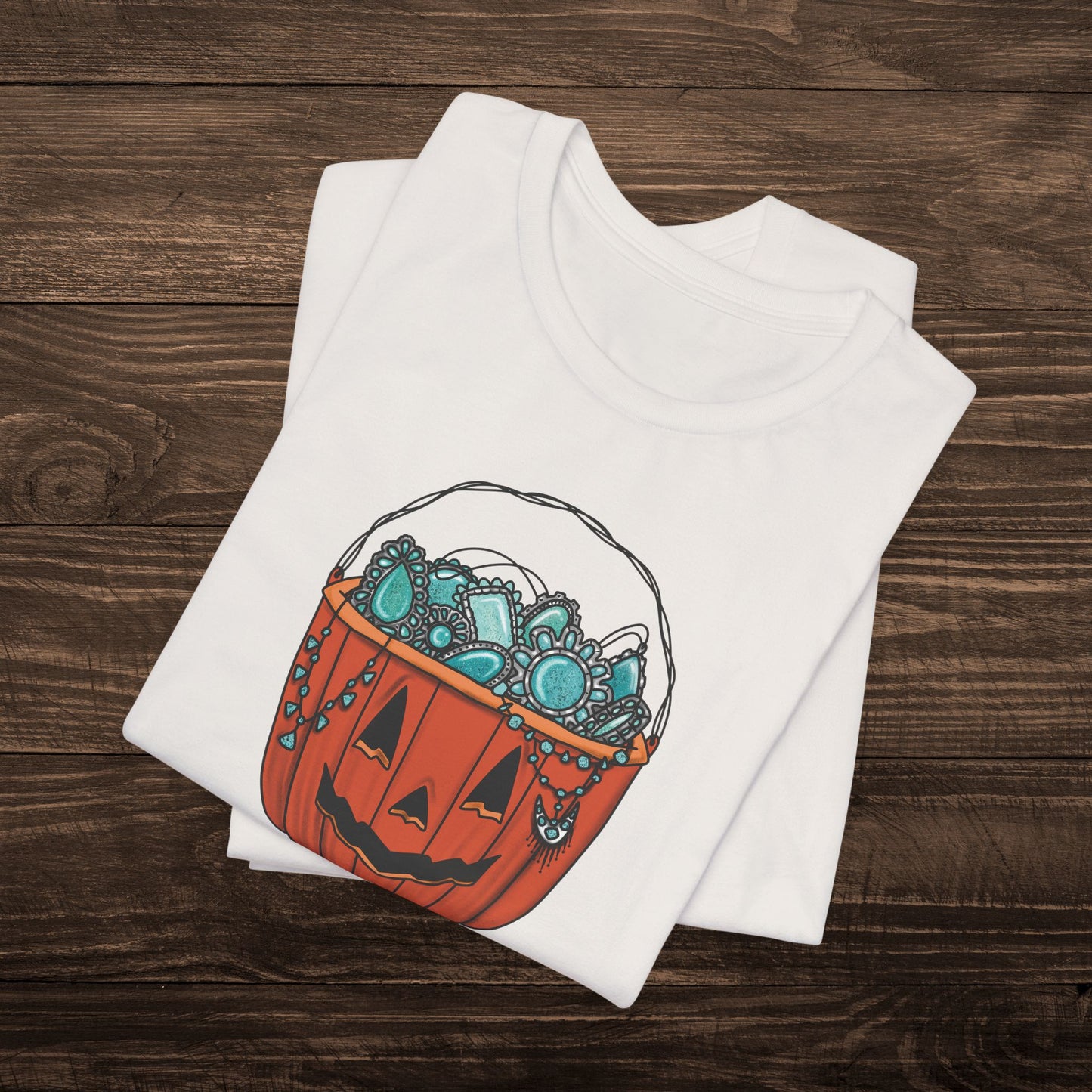 Turquoise Trick or Treat Tee