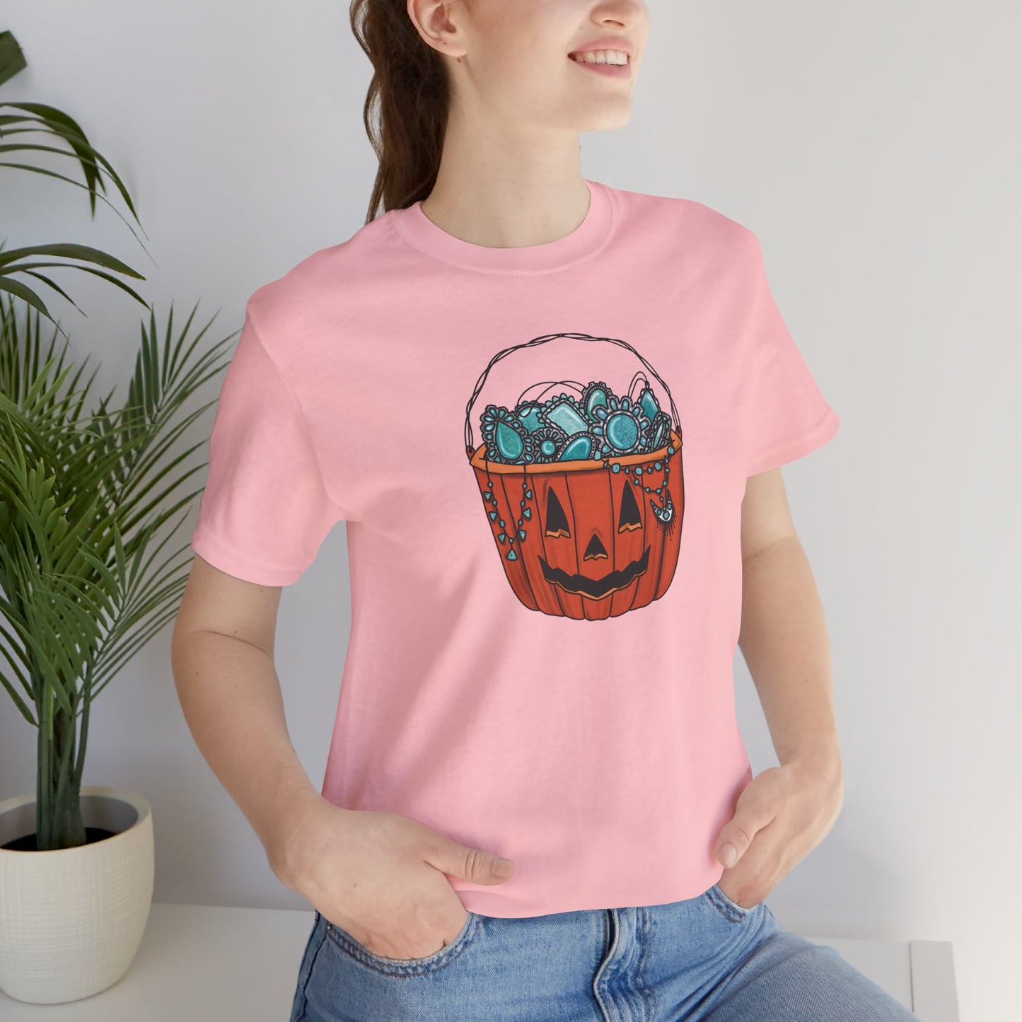 Turquoise Trick or Treat Tee