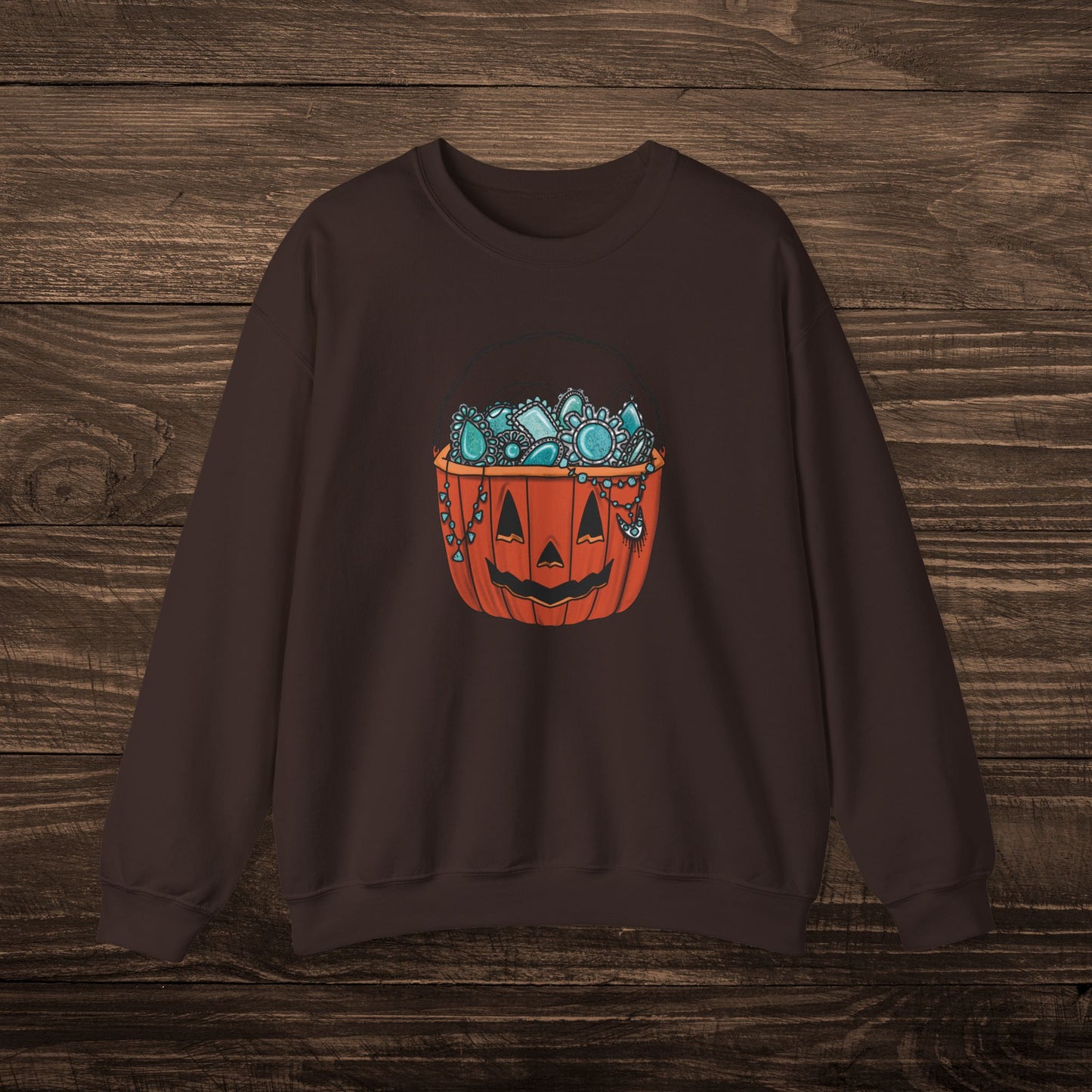 Turquoise Pumpkin Sweatshirt