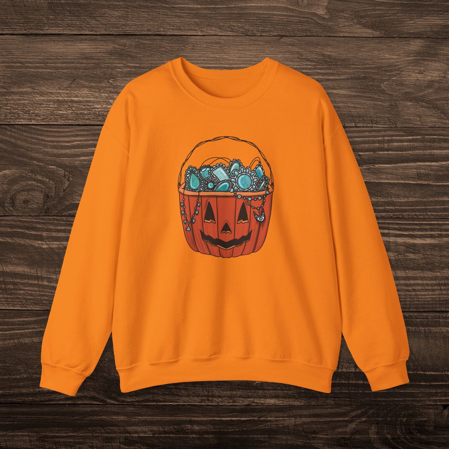 Turquoise Pumpkin Sweatshirt