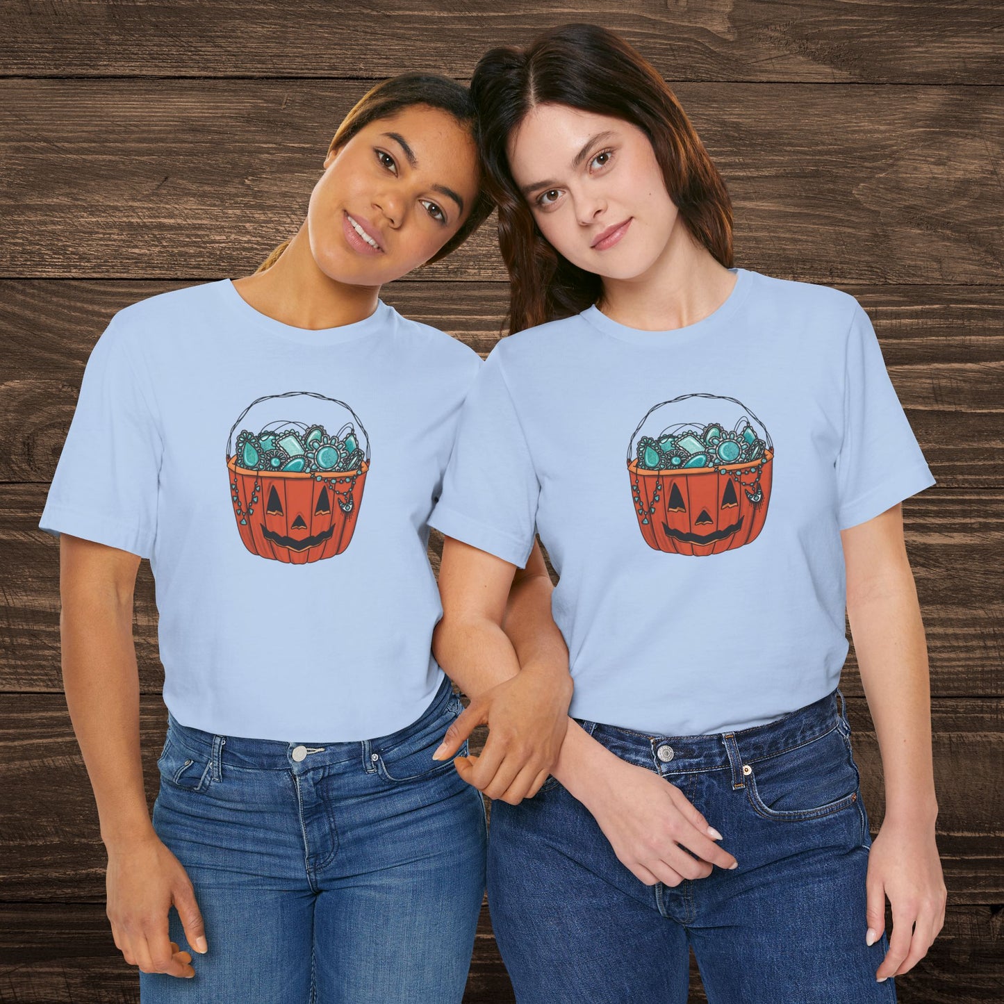 Turquoise Trick or Treat Tee