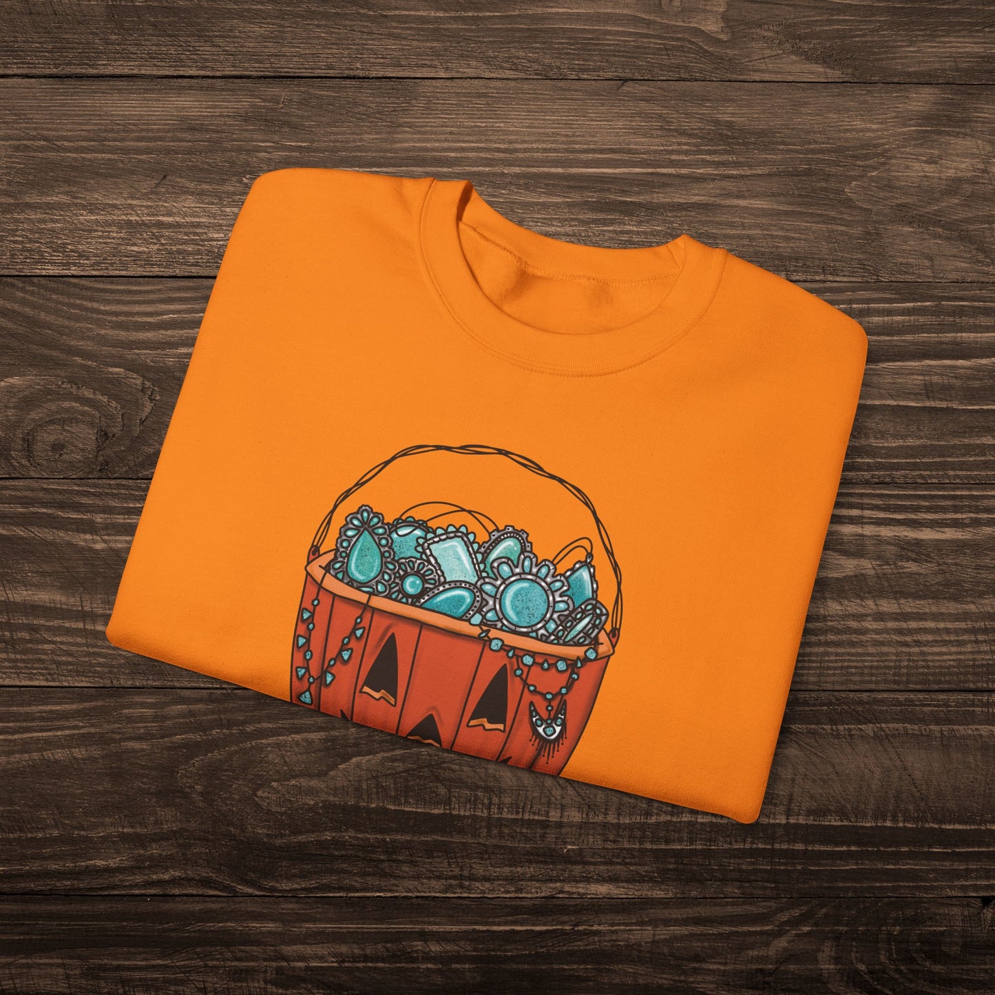 Turquoise Pumpkin Sweatshirt