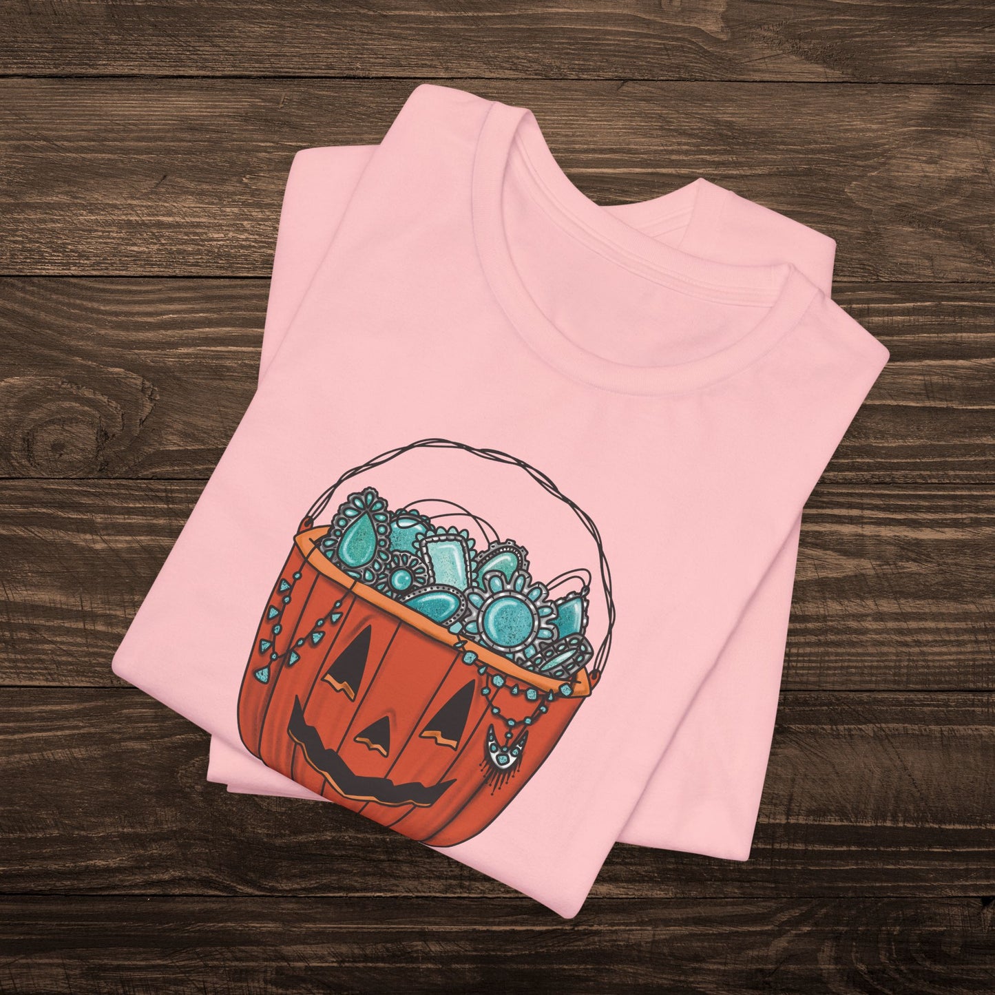 Turquoise Trick or Treat Tee
