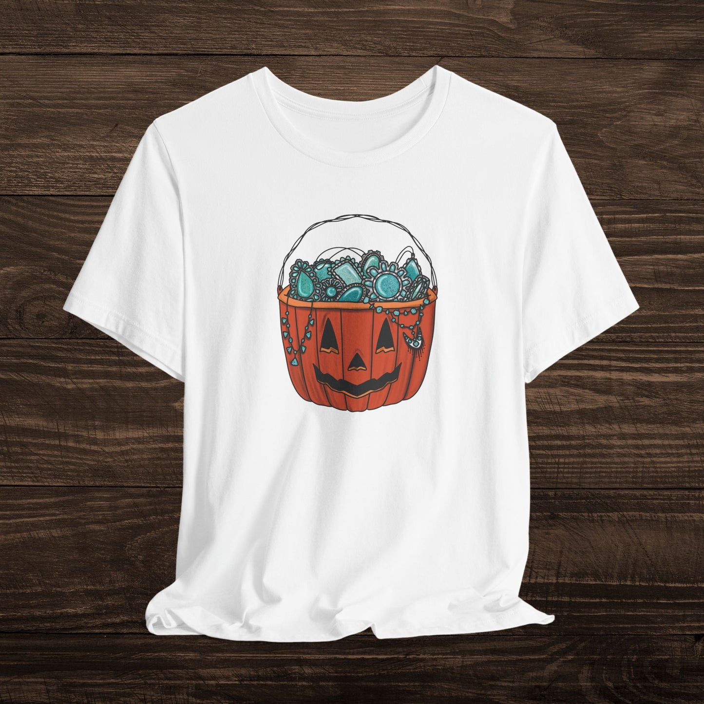 Turquoise Trick or Treat Tee