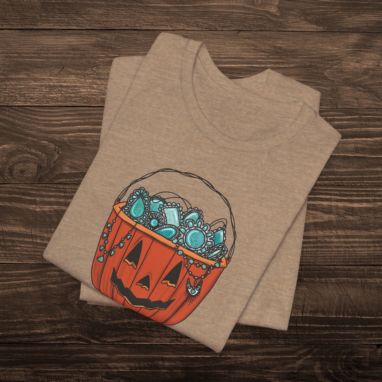 Turquoise Trick or Treat Tee