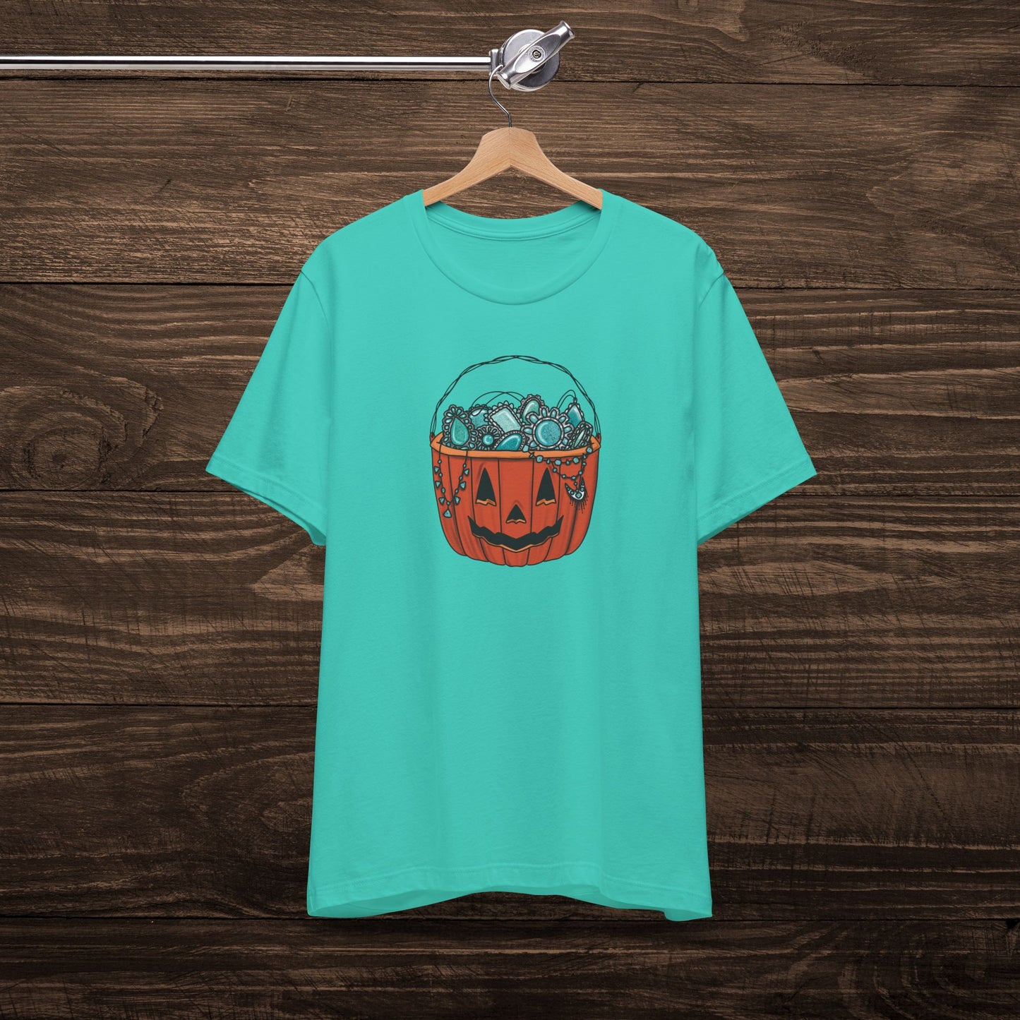 Turquoise Trick or Treat Tee