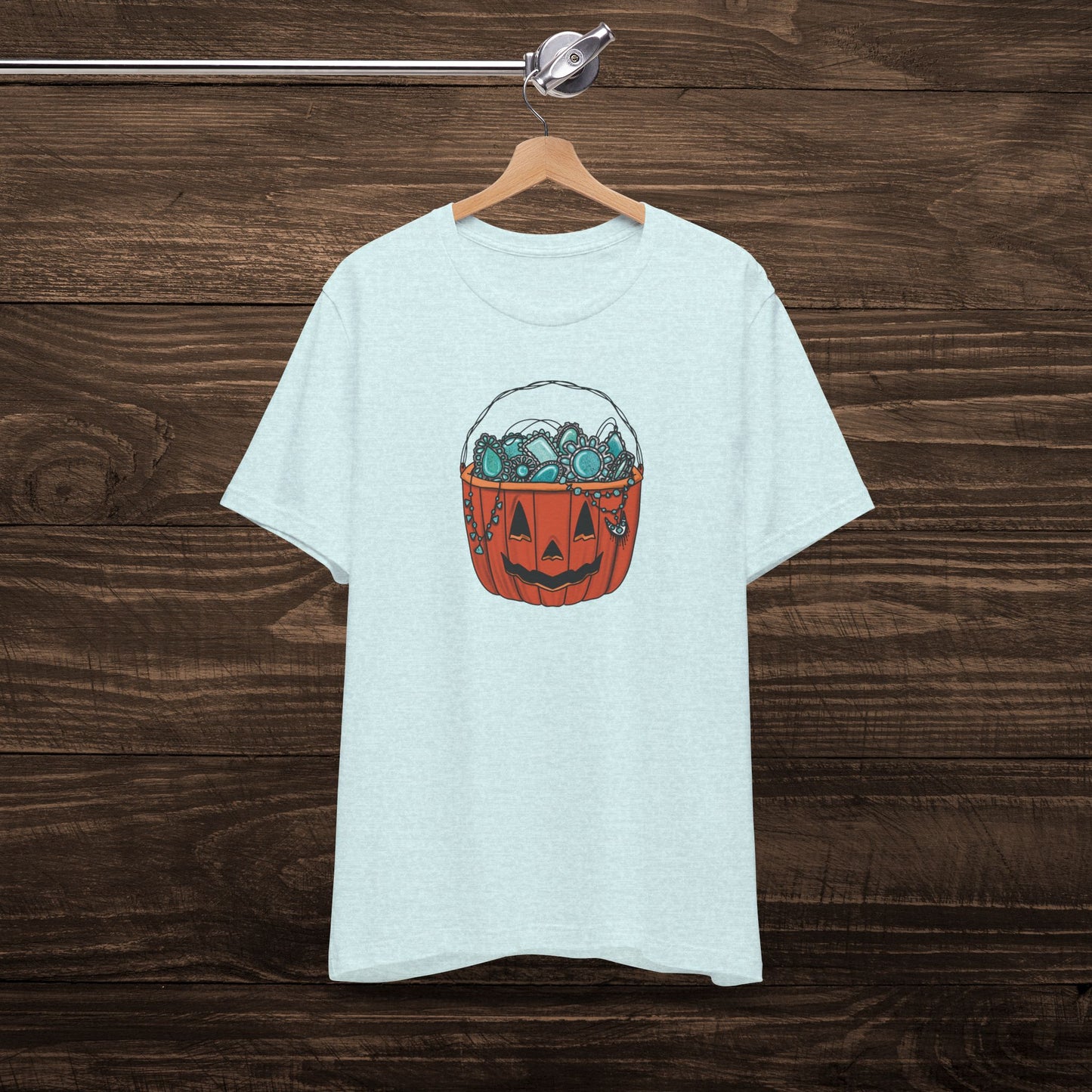 Turquoise Trick or Treat Tee