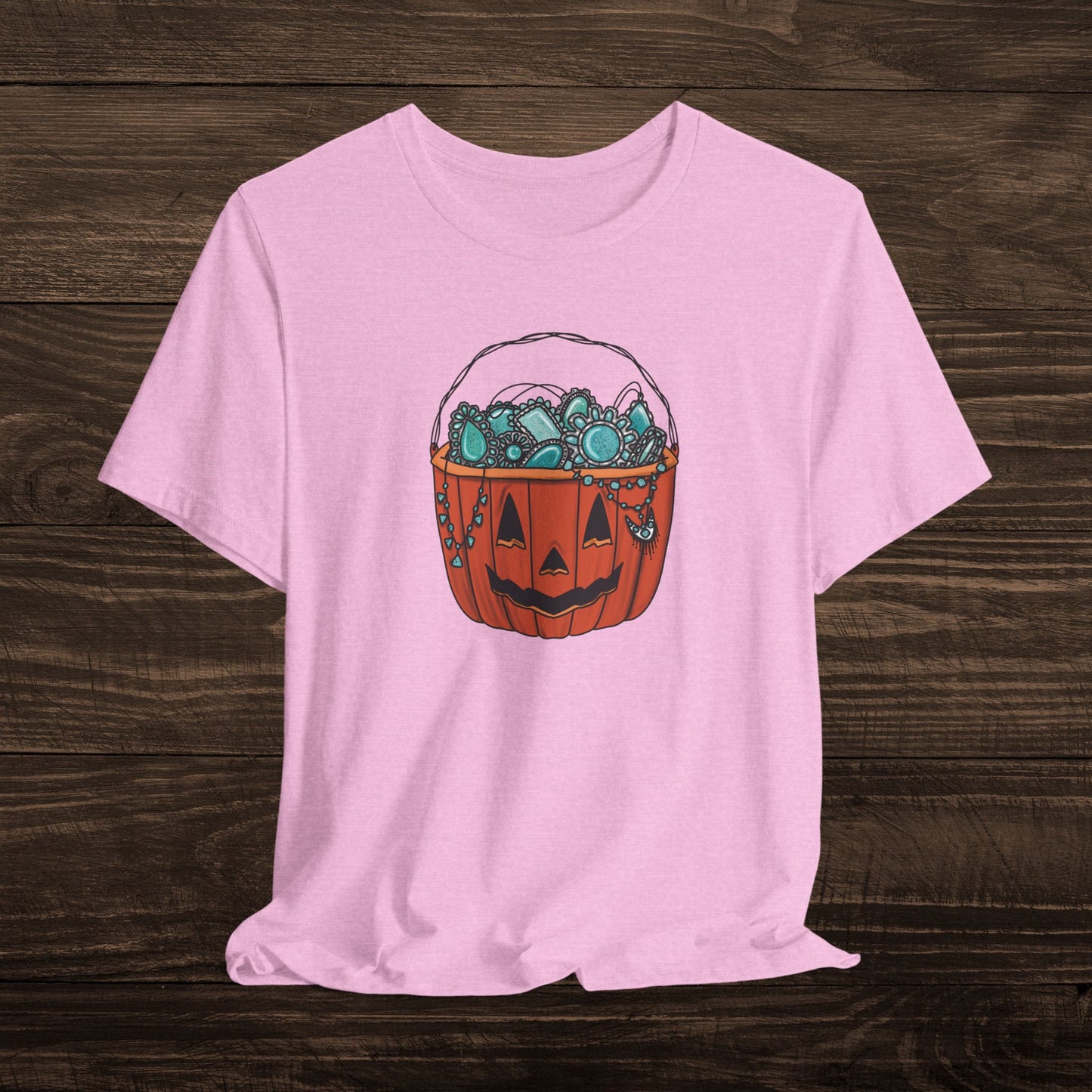 Turquoise Trick or Treat Tee