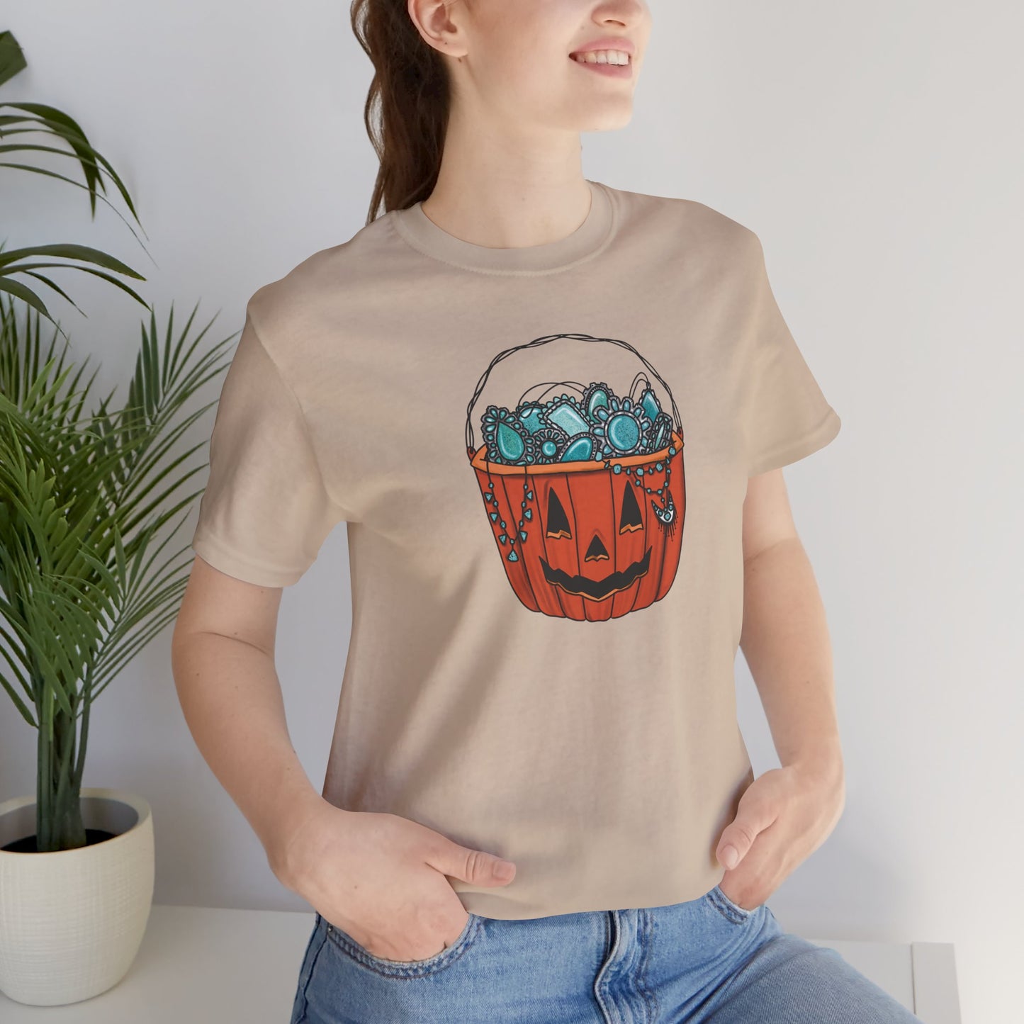 Turquoise Trick or Treat Tee