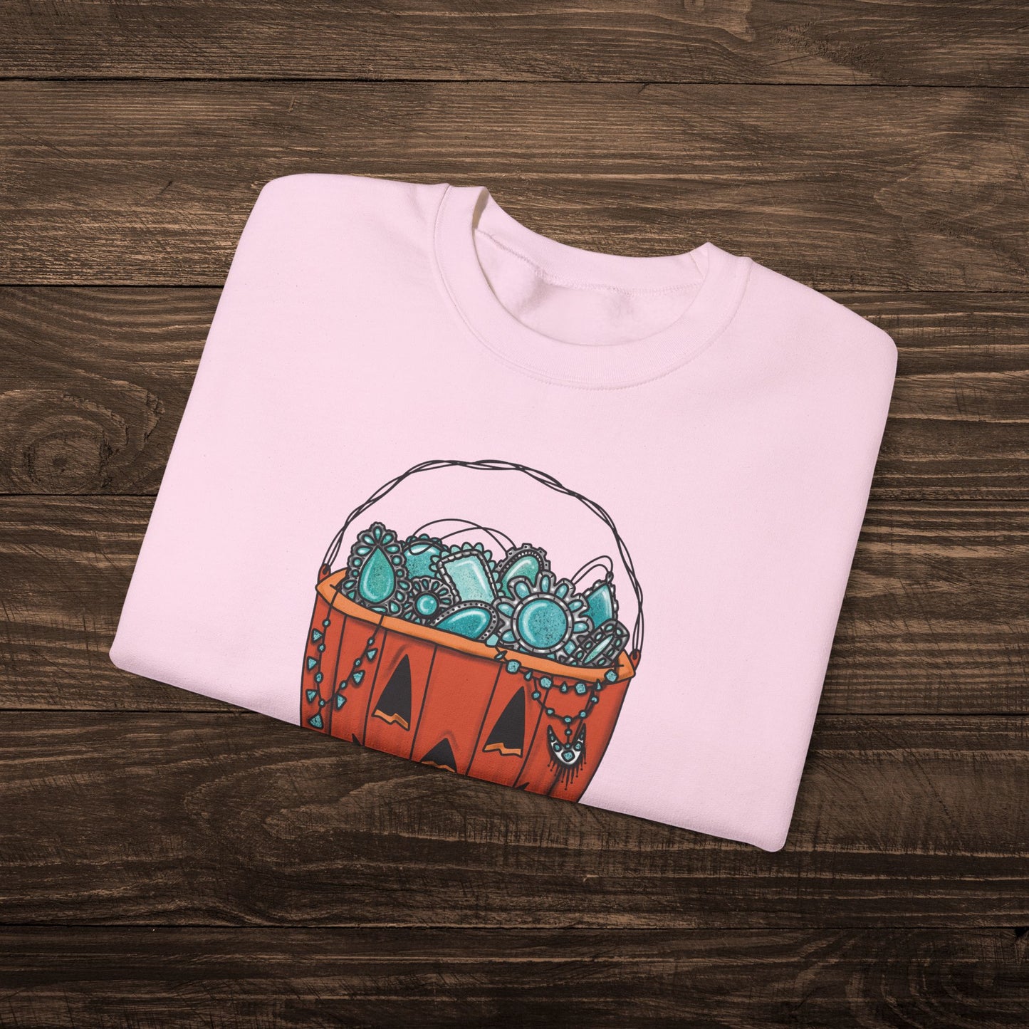 Turquoise Pumpkin Sweatshirt