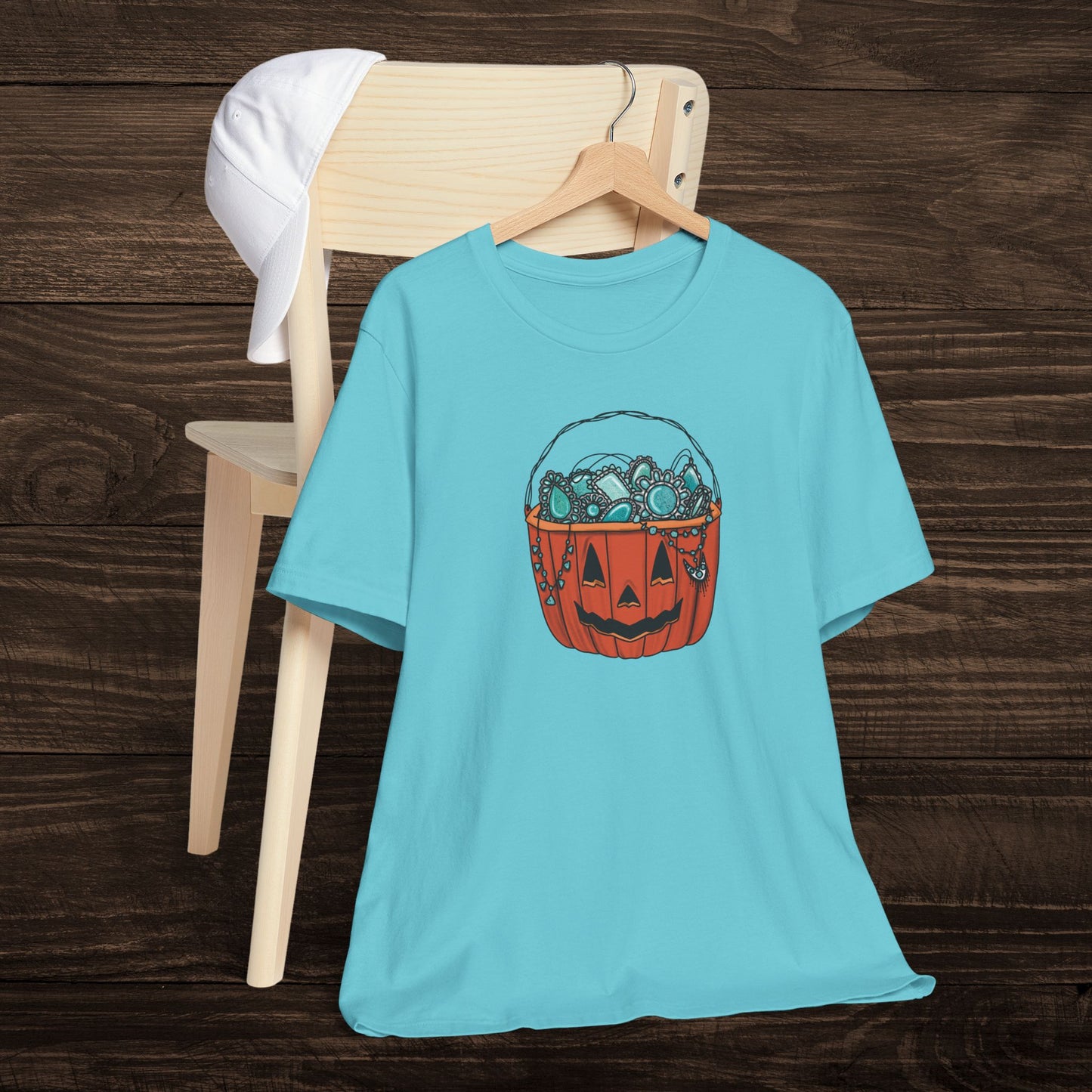 Turquoise Trick or Treat Tee
