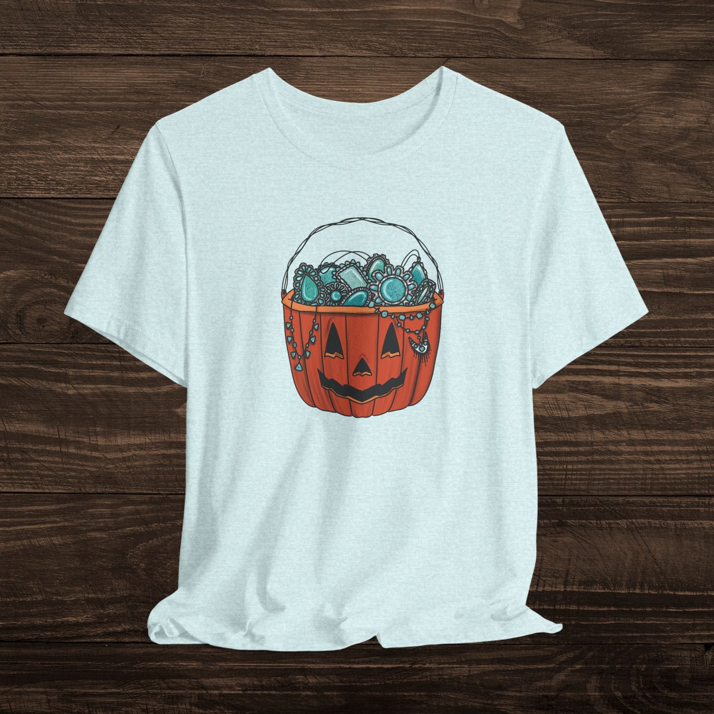 Turquoise Trick or Treat Tee