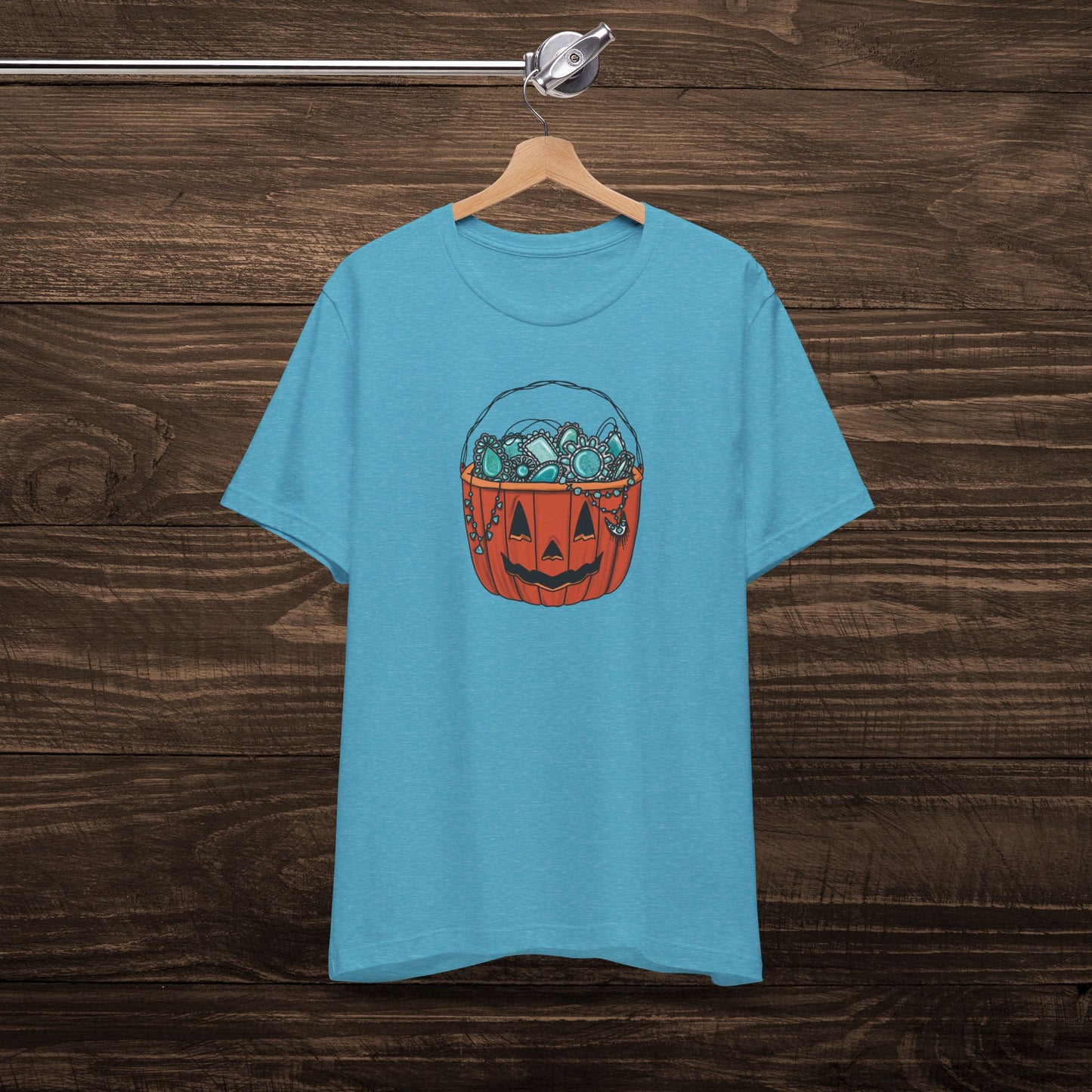 Turquoise Trick or Treat Tee