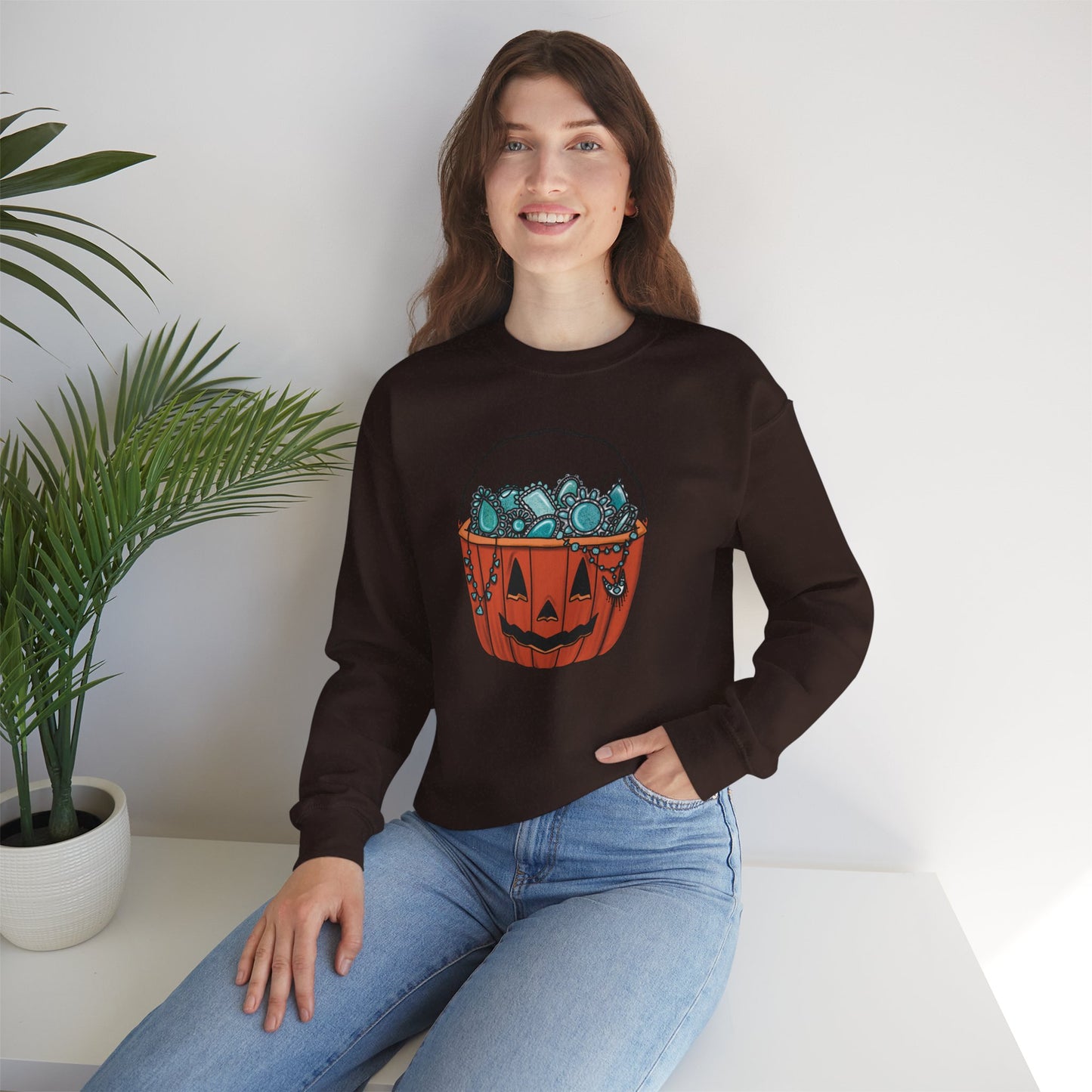 Turquoise Pumpkin Sweatshirt