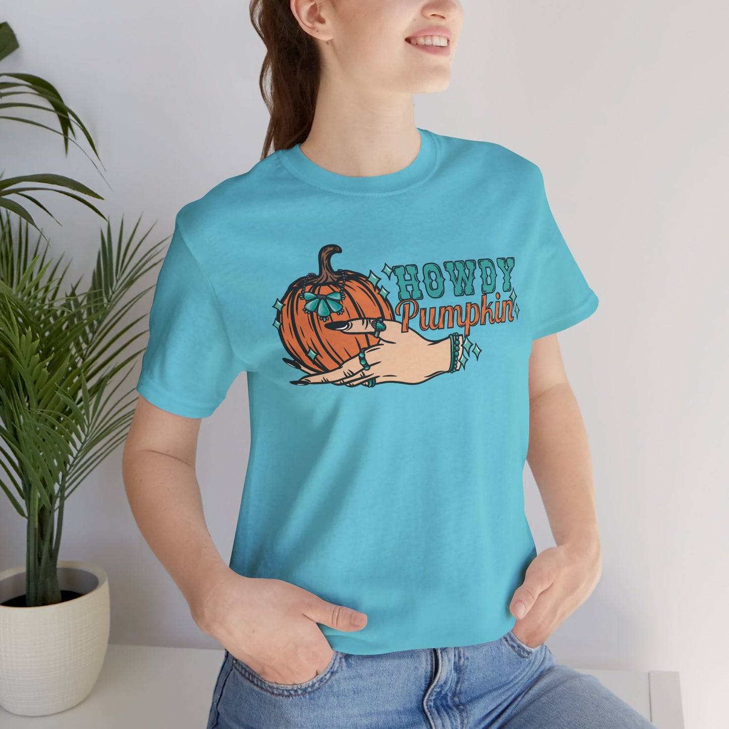 Howdy Pumpkin with Turquoise Tee