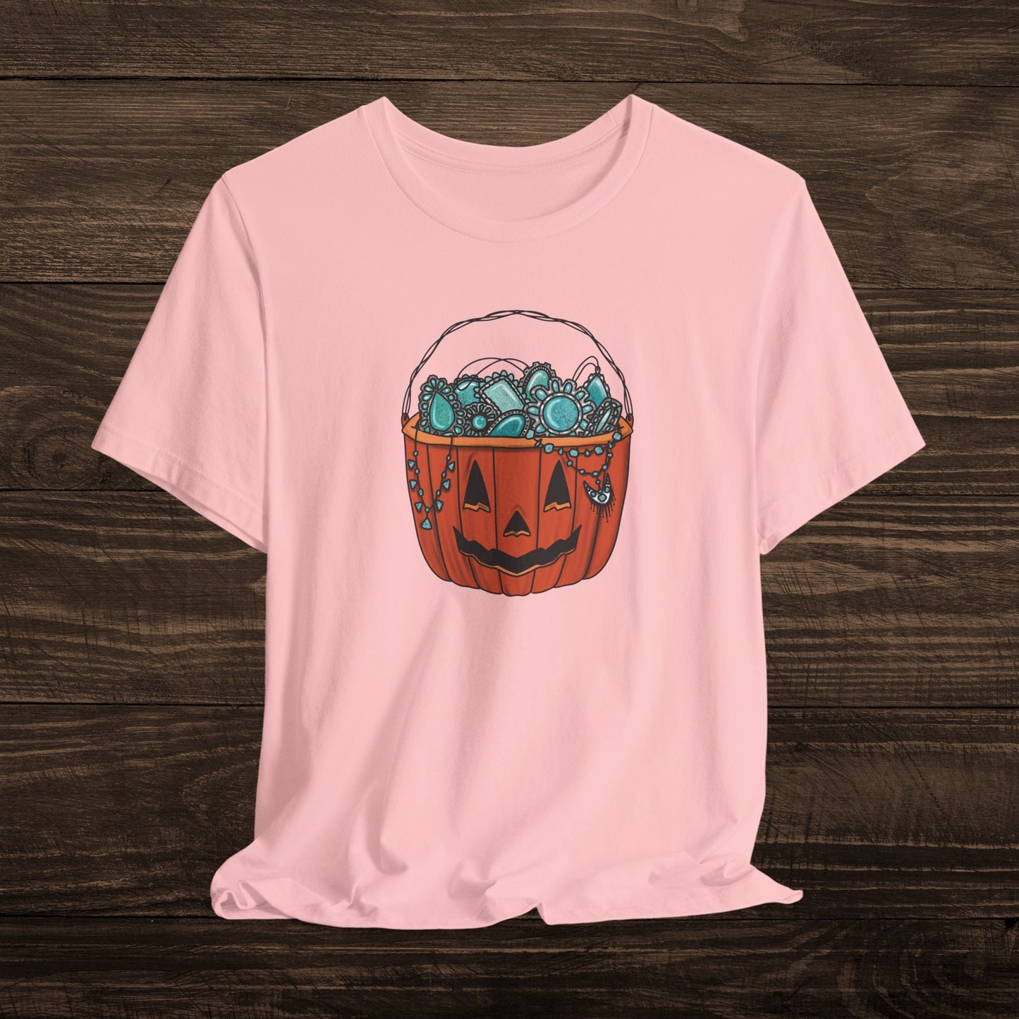 Turquoise Trick or Treat Tee