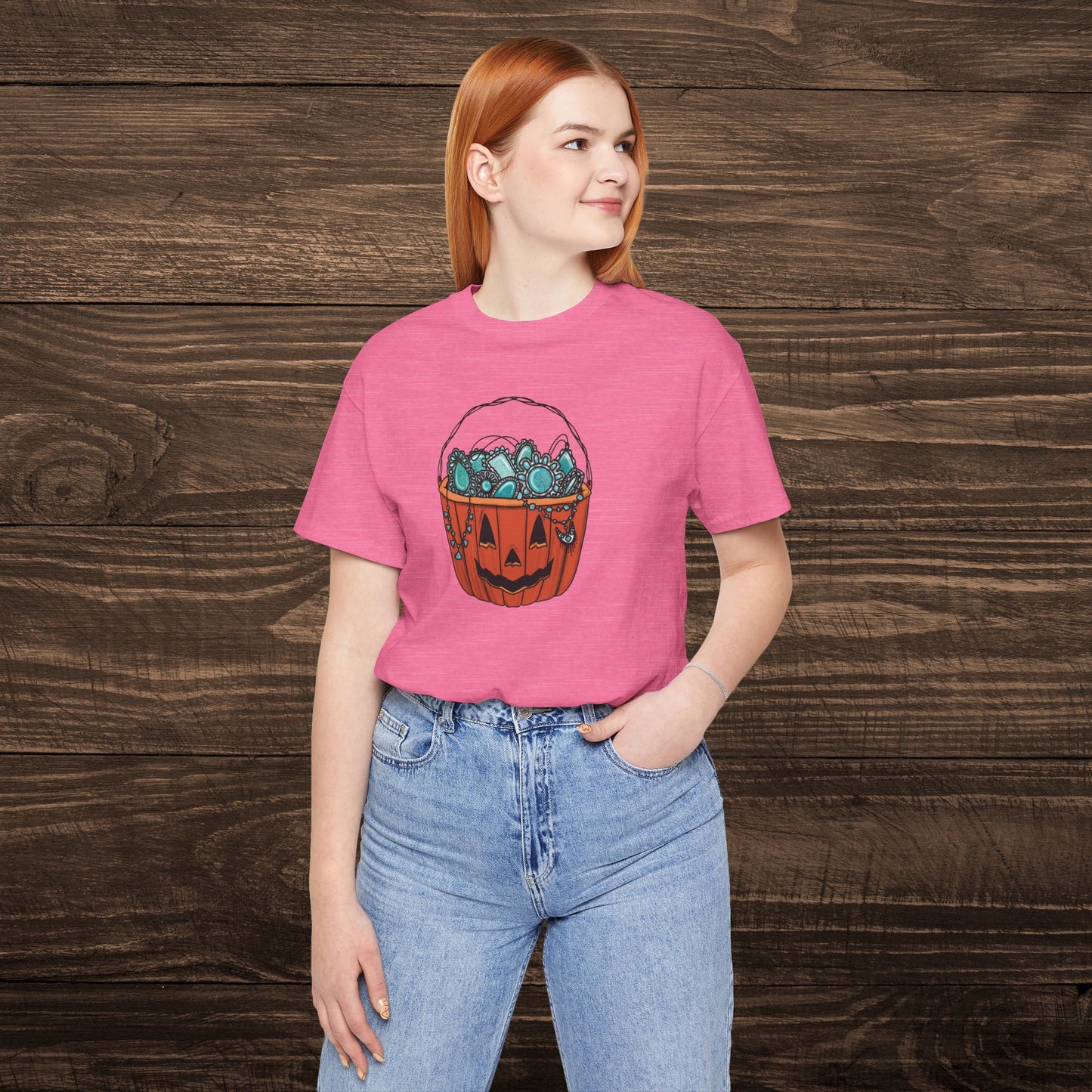 Turquoise Trick or Treat Tee