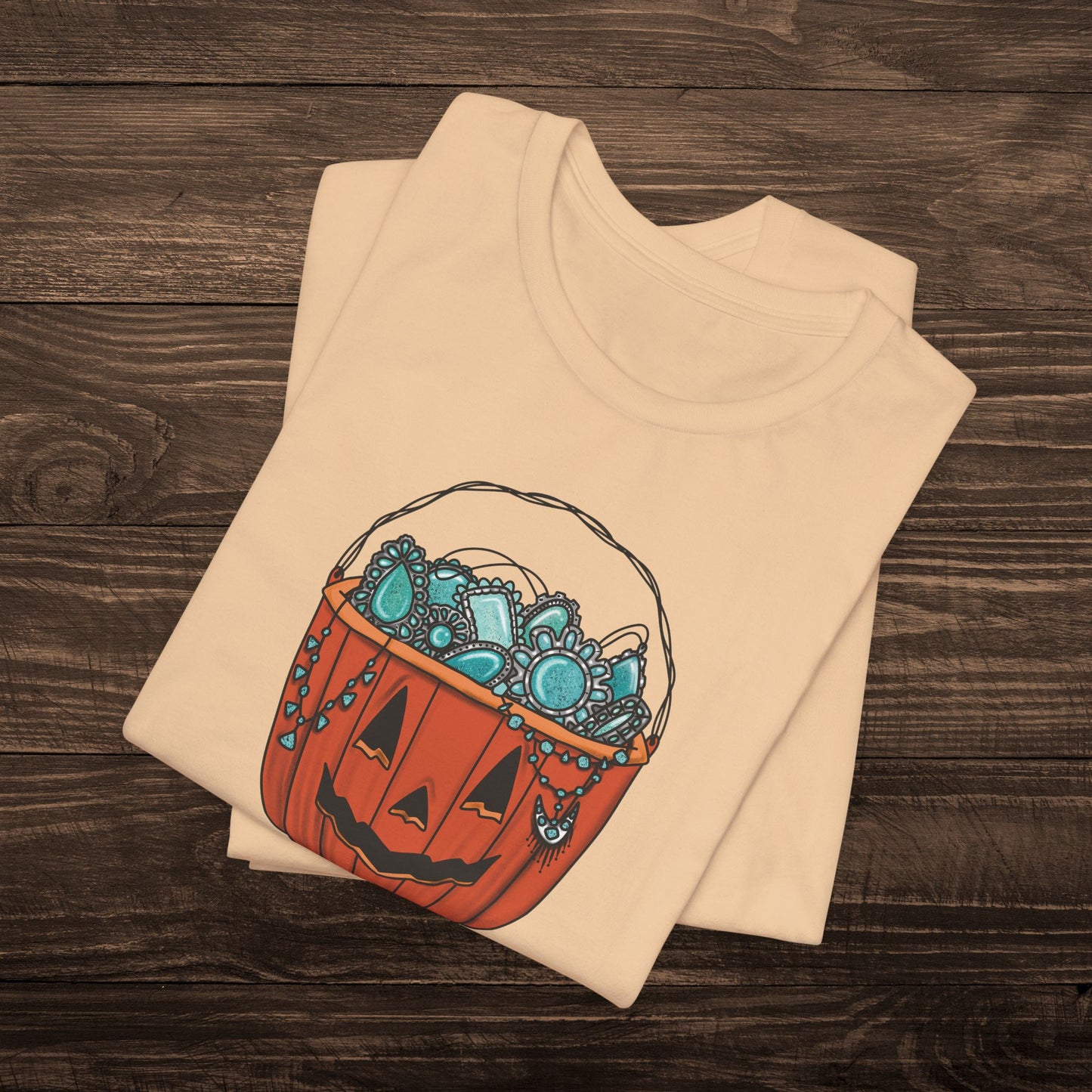 Turquoise Trick or Treat Tee