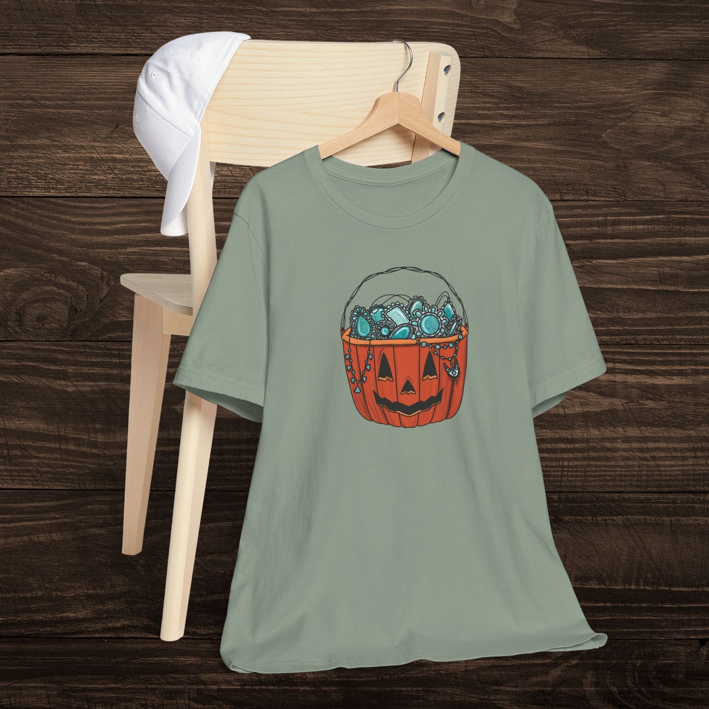 Turquoise Trick or Treat Tee