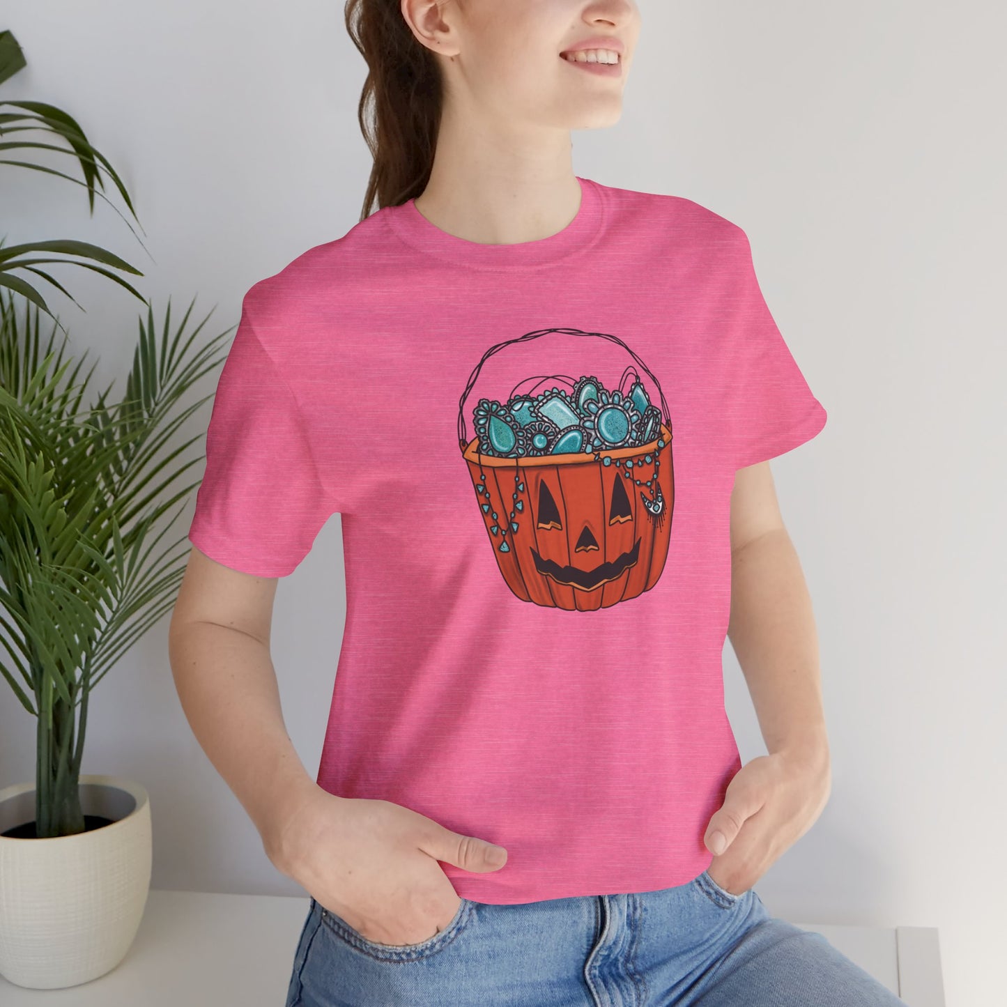 Turquoise Trick or Treat Tee