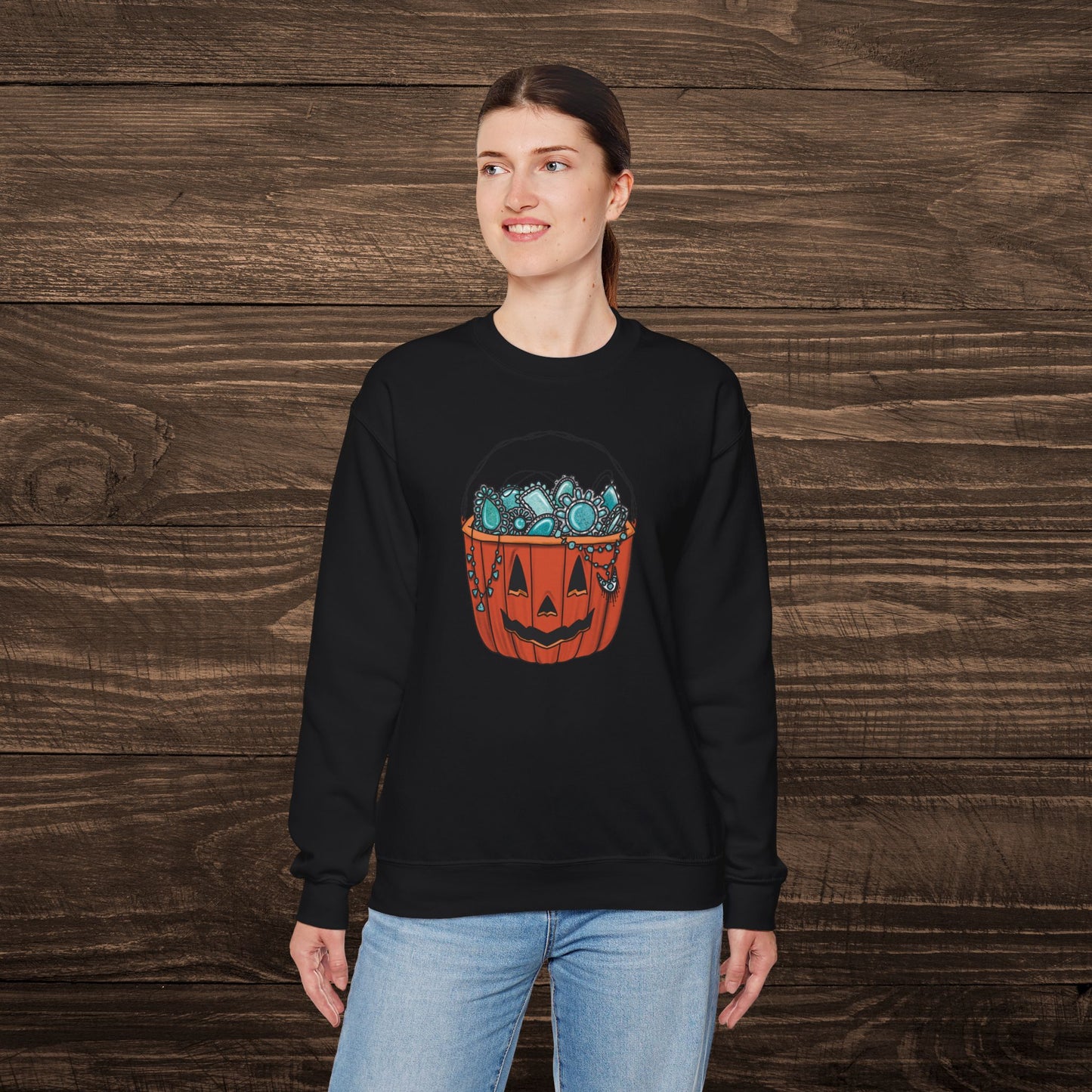 Turquoise Pumpkin Sweatshirt