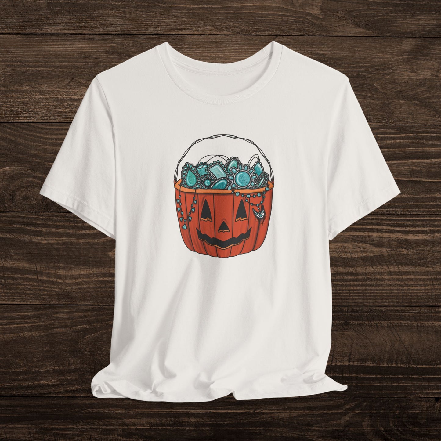 Turquoise Trick or Treat Tee