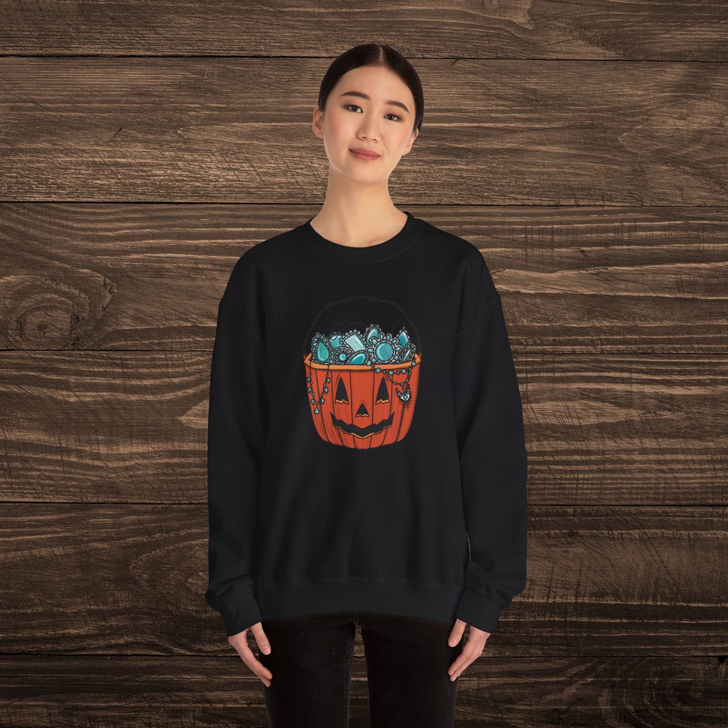 Turquoise Pumpkin Sweatshirt