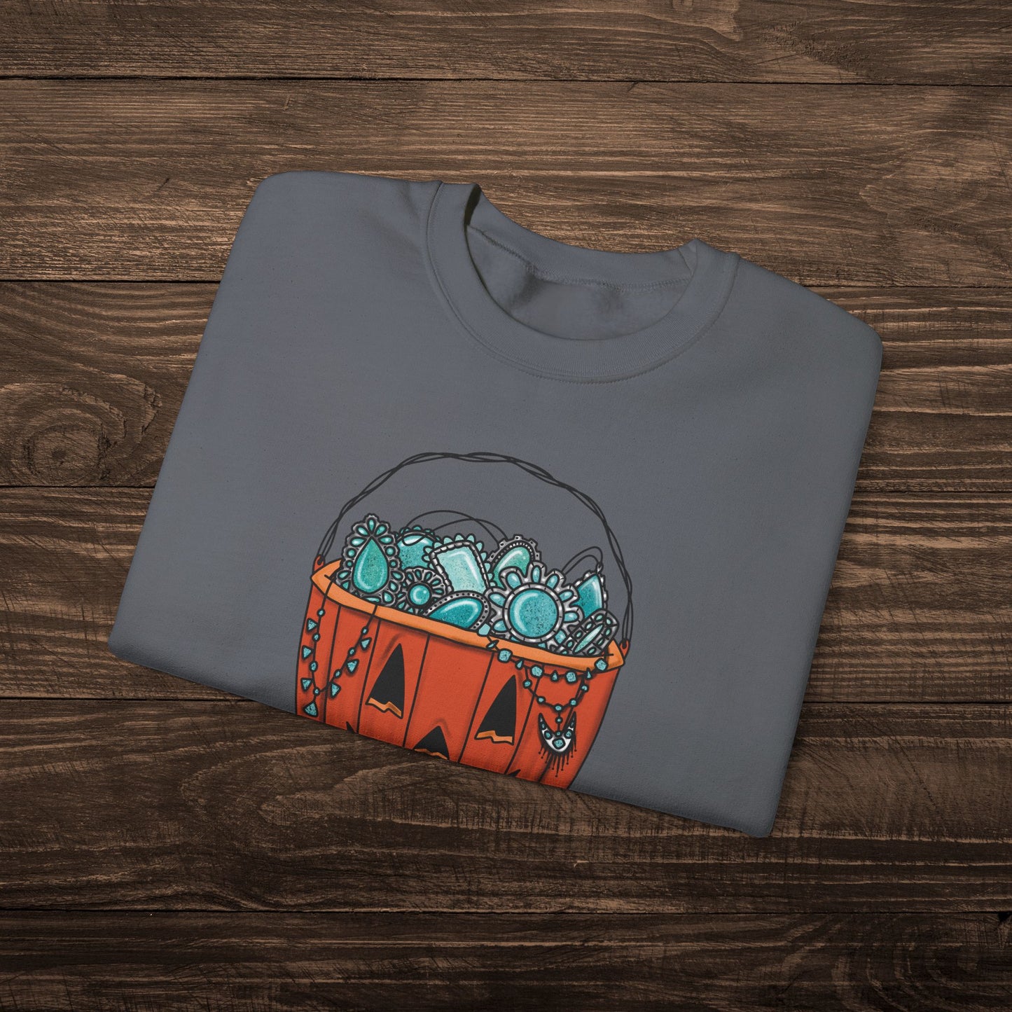 Turquoise Pumpkin Sweatshirt