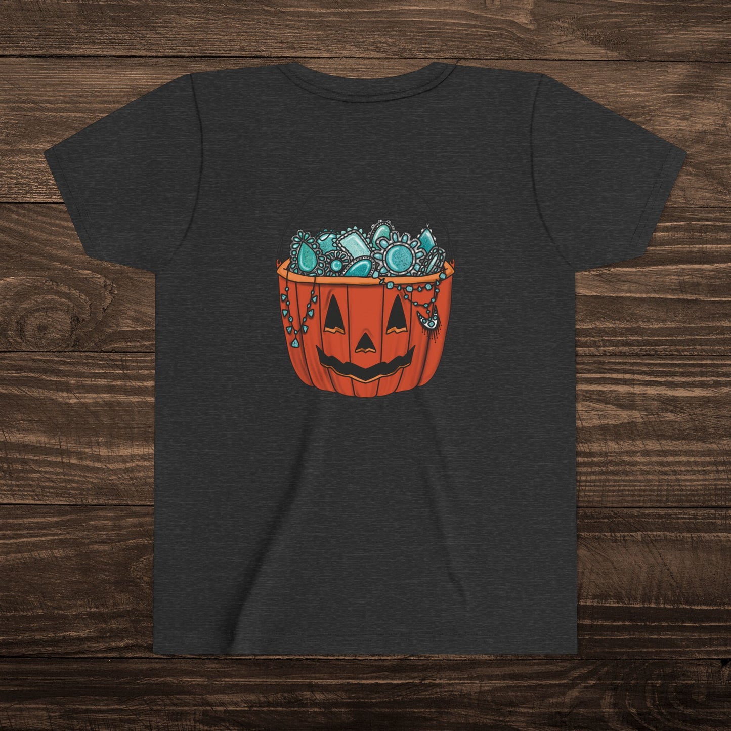 Youth Turquoise Trick or Treat Tee