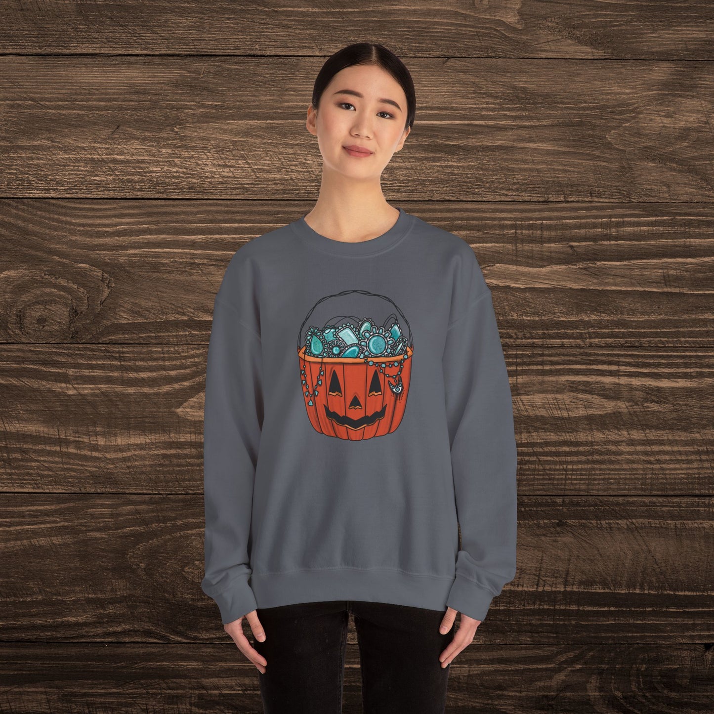 Turquoise Pumpkin Sweatshirt