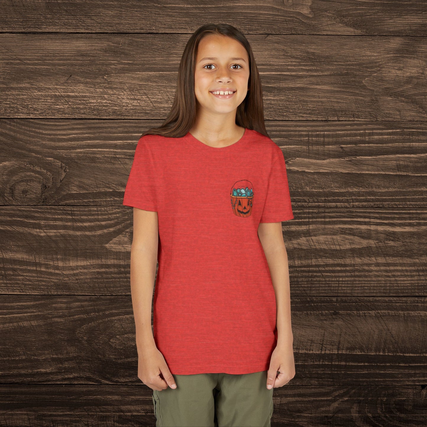 Youth Turquoise Trick or Treat Tee