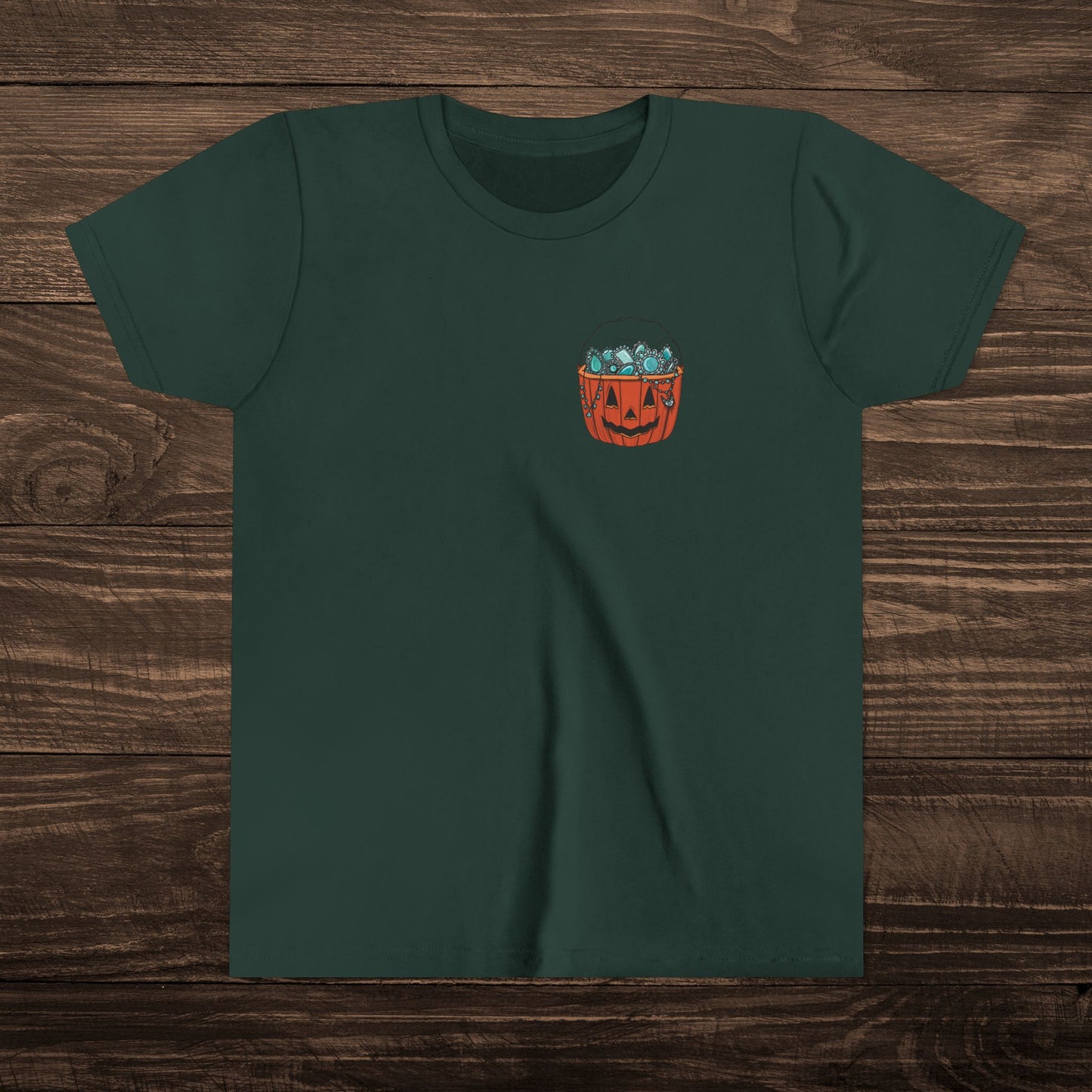 Youth Turquoise Trick or Treat Tee