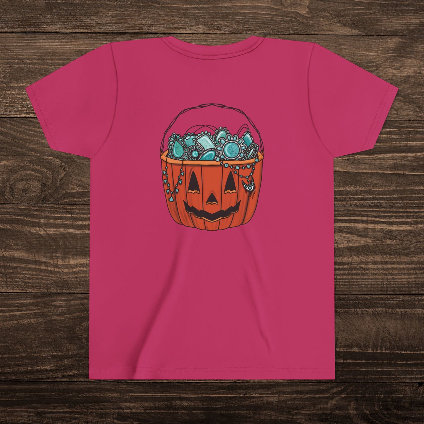 Youth Turquoise Trick or Treat Tee
