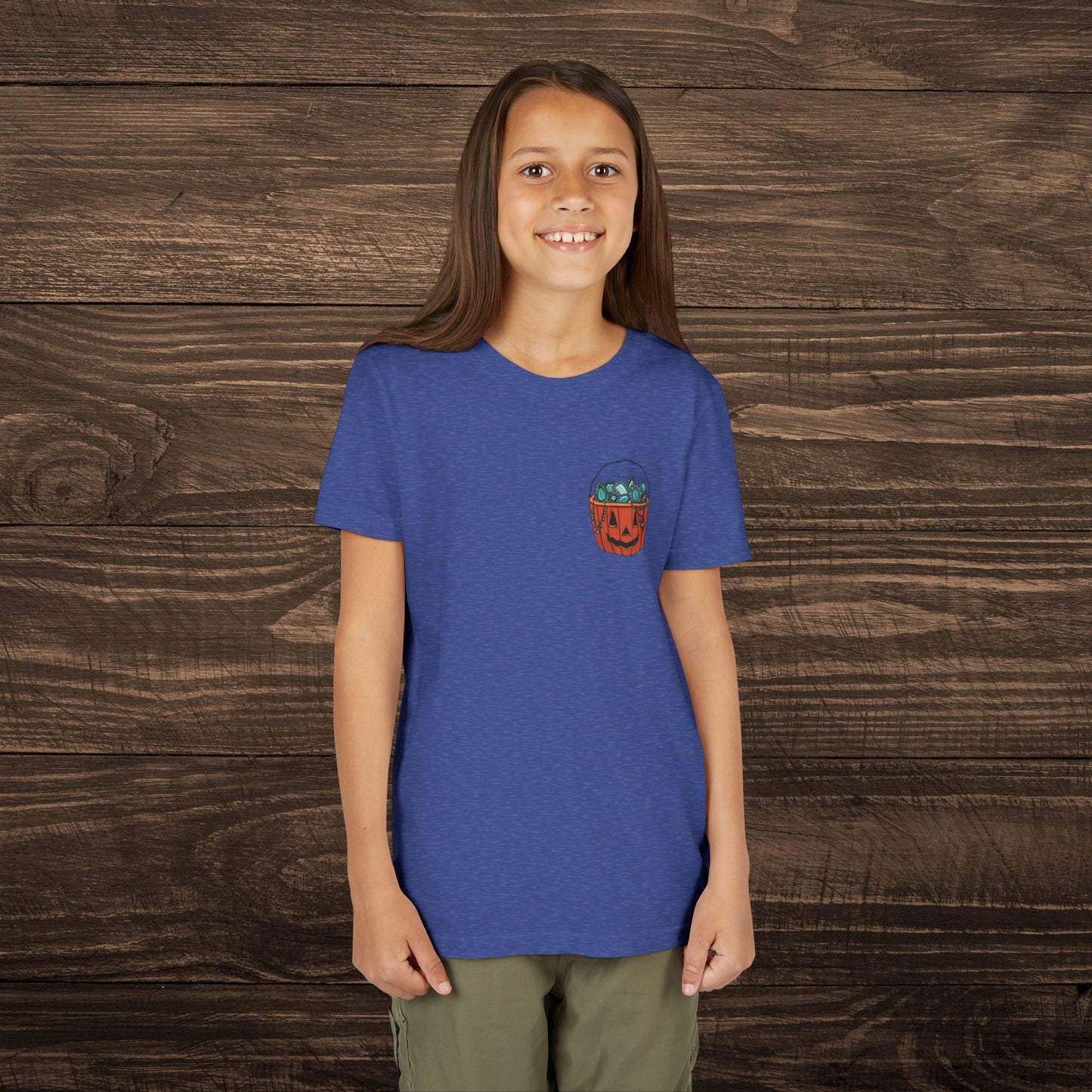 Youth Turquoise Trick or Treat Tee