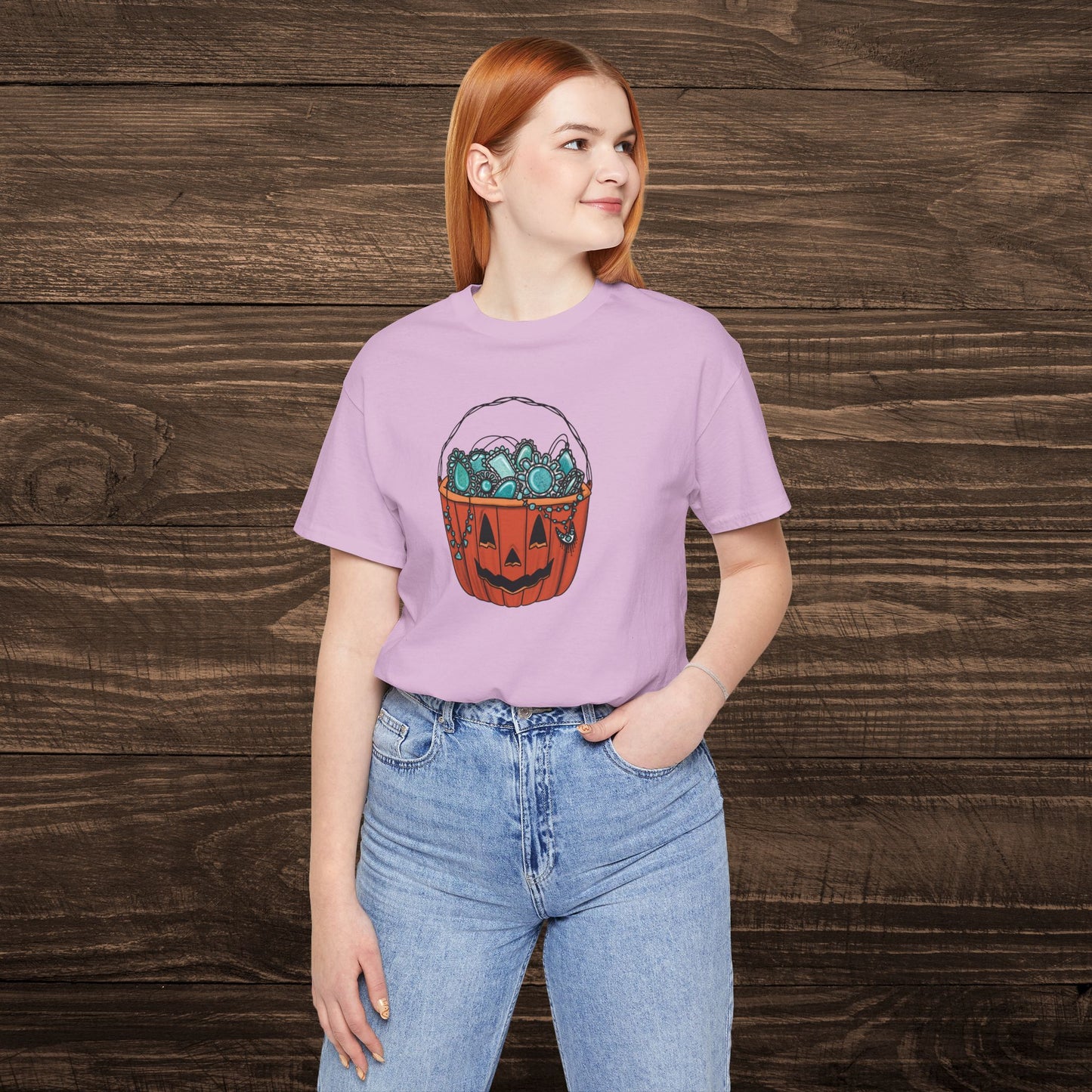 Turquoise Trick or Treat Tee