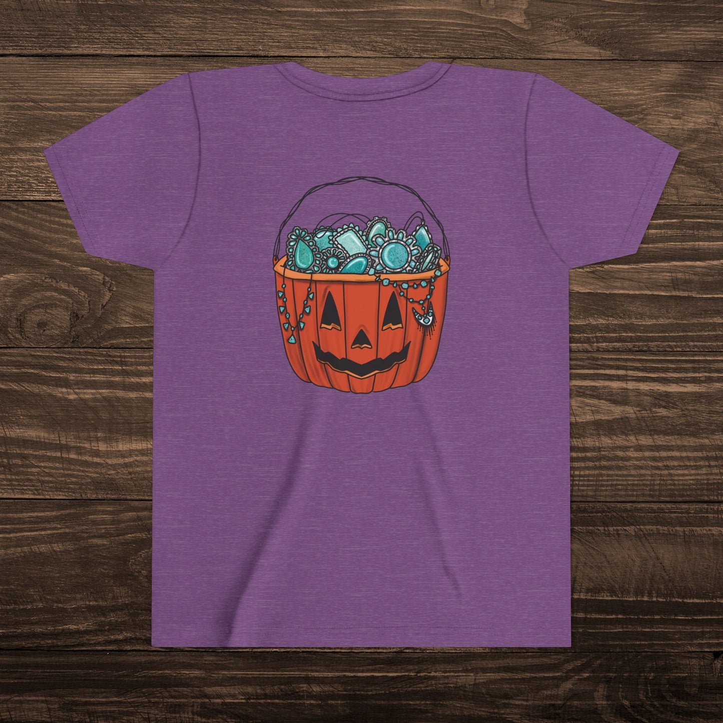 Youth Turquoise Trick or Treat Tee