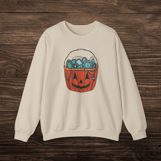 Turquoise Pumpkin Sweatshirt