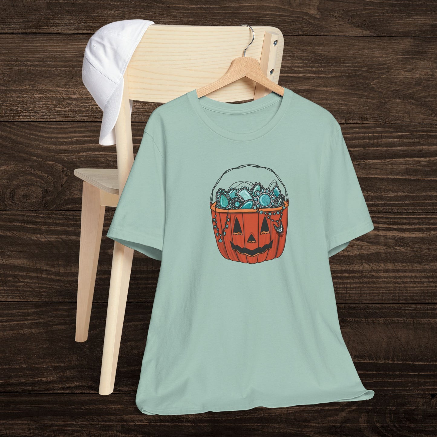 Turquoise Trick or Treat Tee