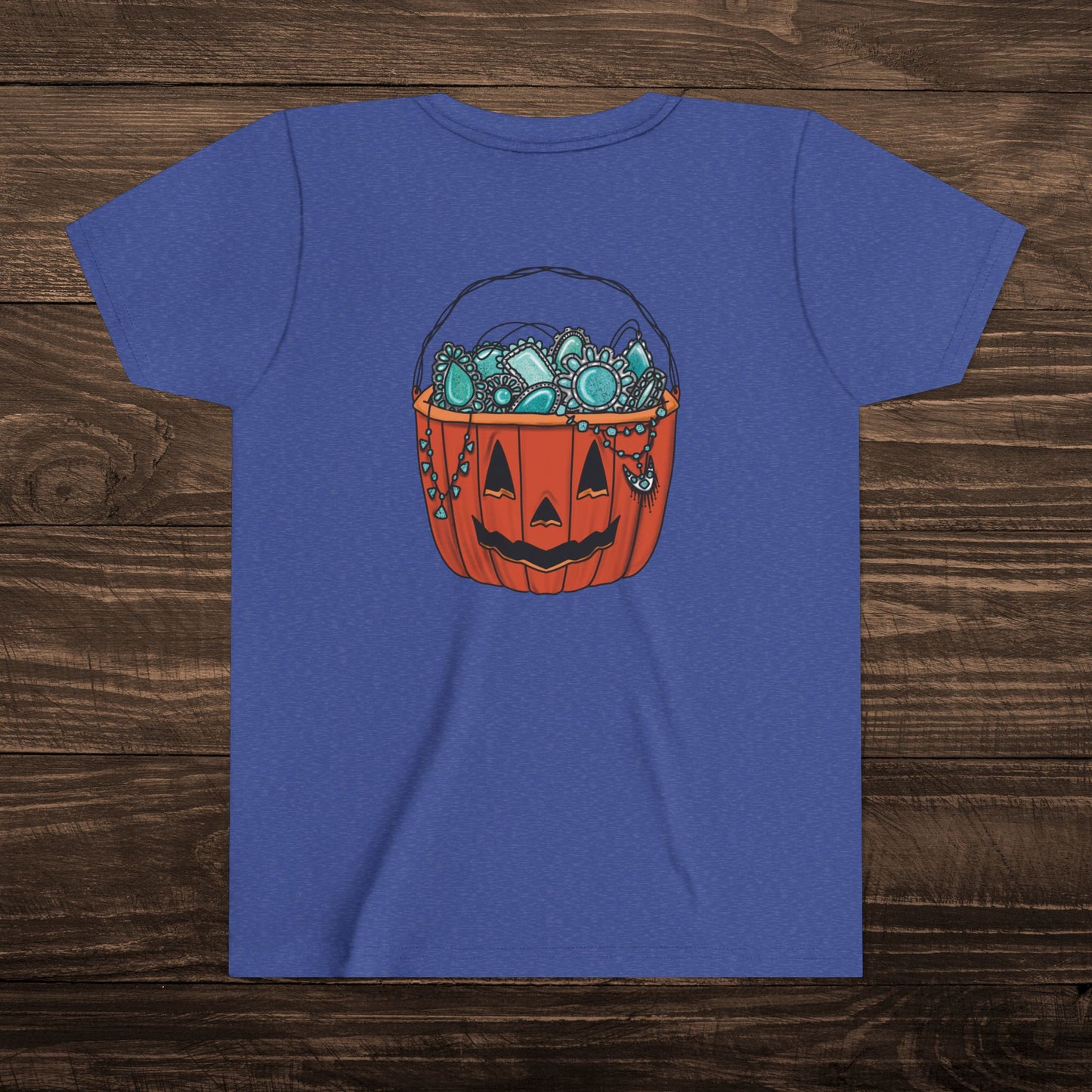 Youth Turquoise Trick or Treat Tee