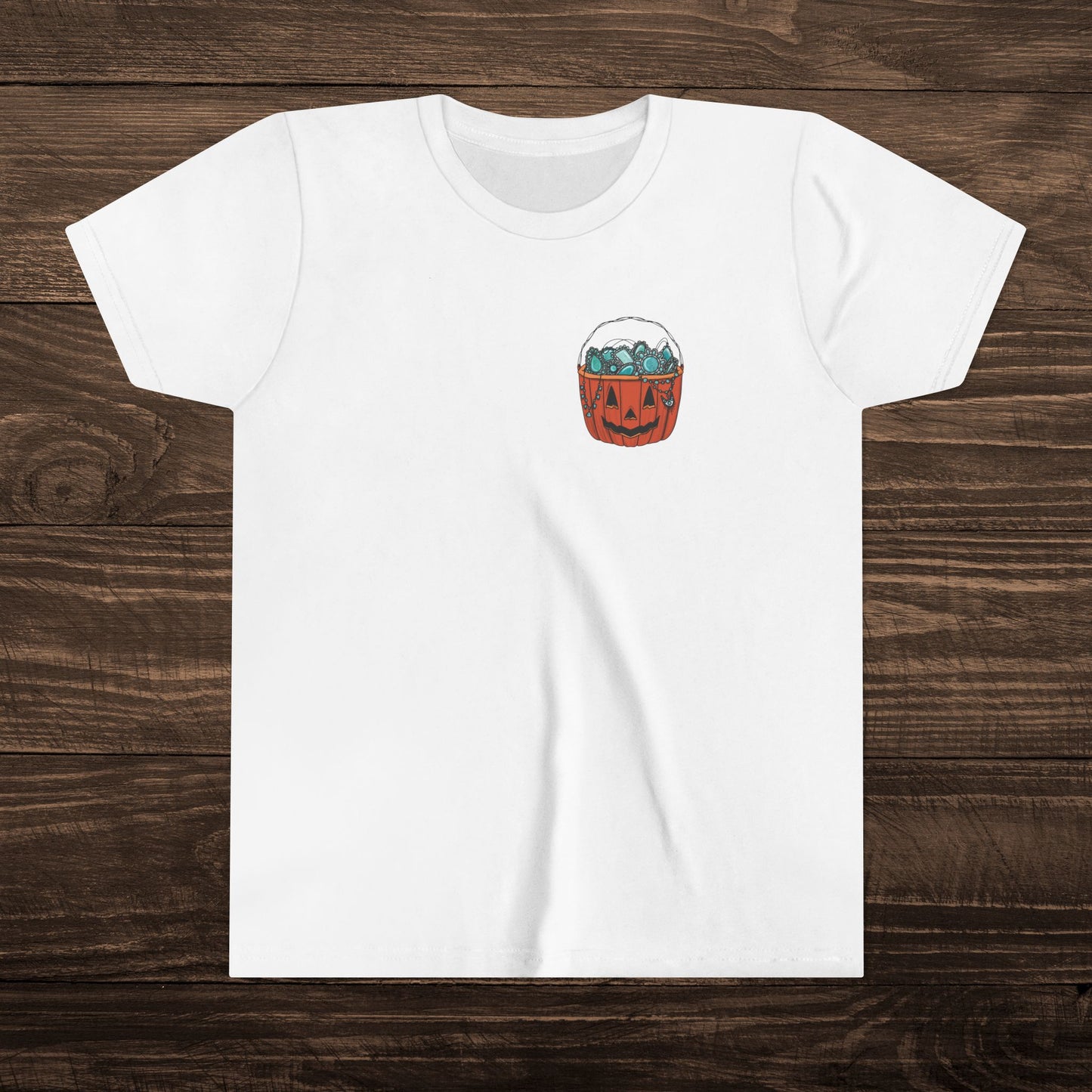 Youth Turquoise Trick or Treat Tee
