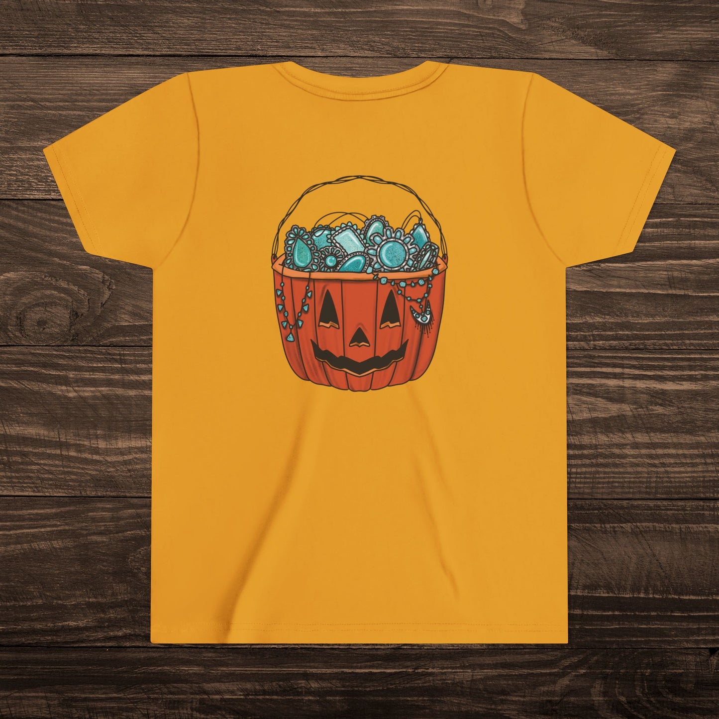 Youth Turquoise Trick or Treat Tee