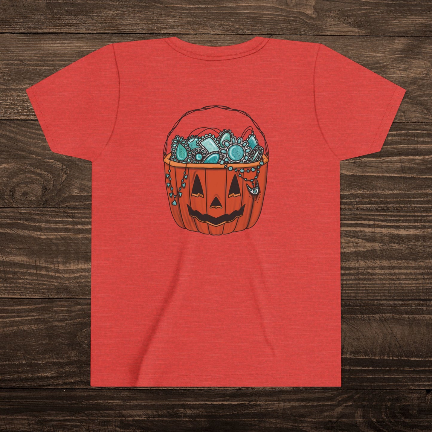 Youth Turquoise Trick or Treat Tee
