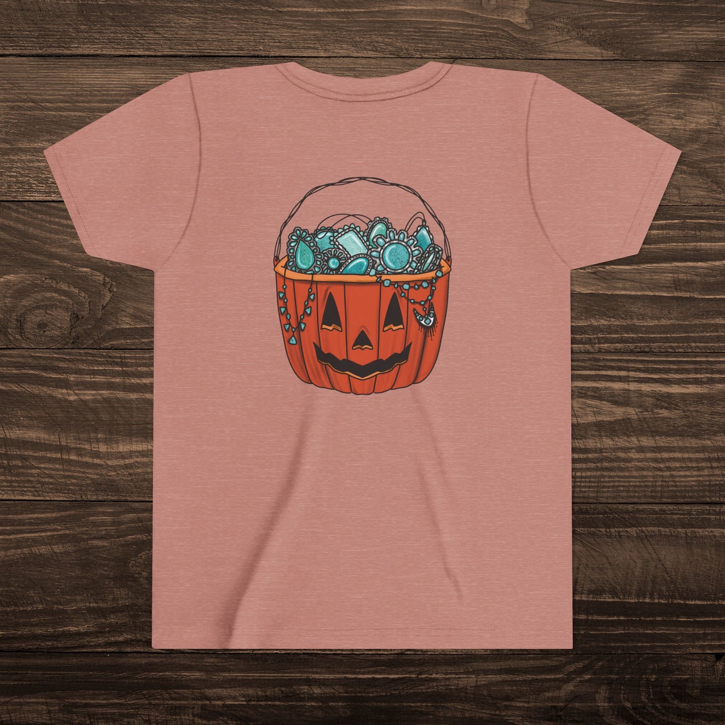 Youth Turquoise Trick or Treat Tee