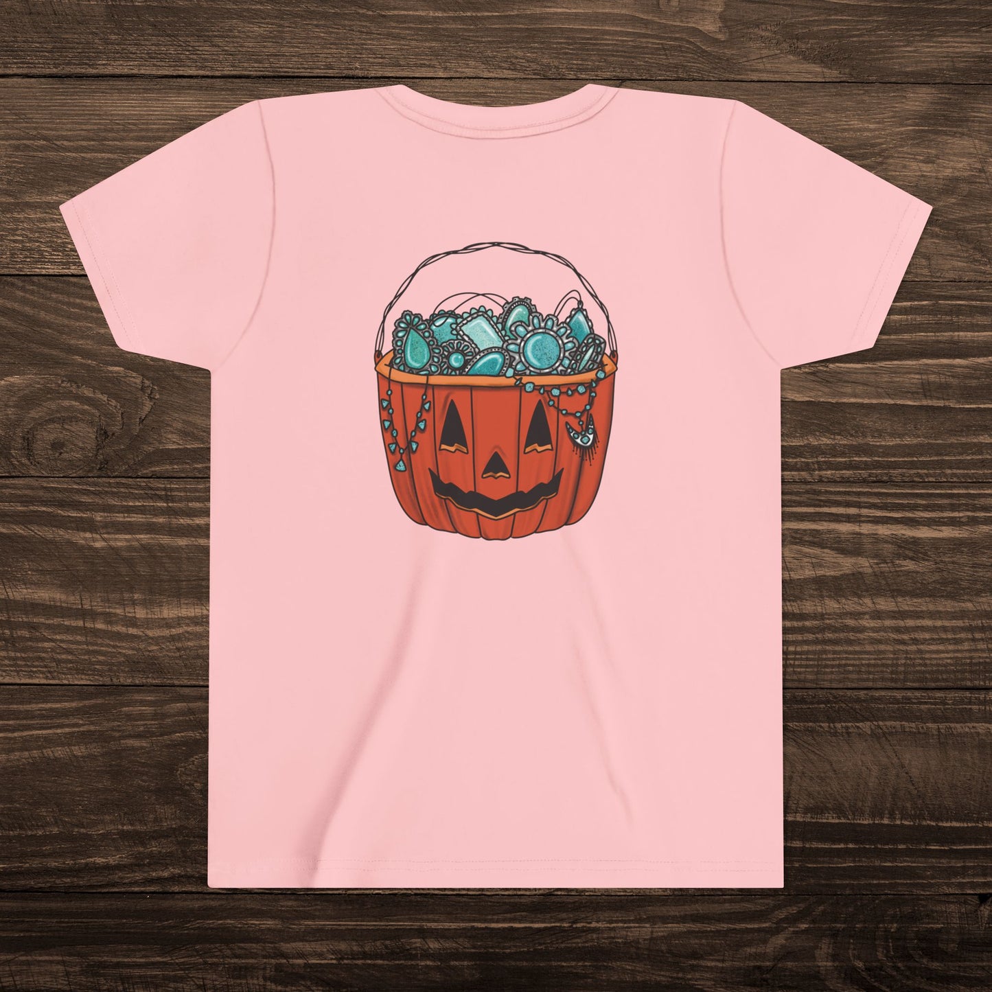Youth Turquoise Trick or Treat Tee