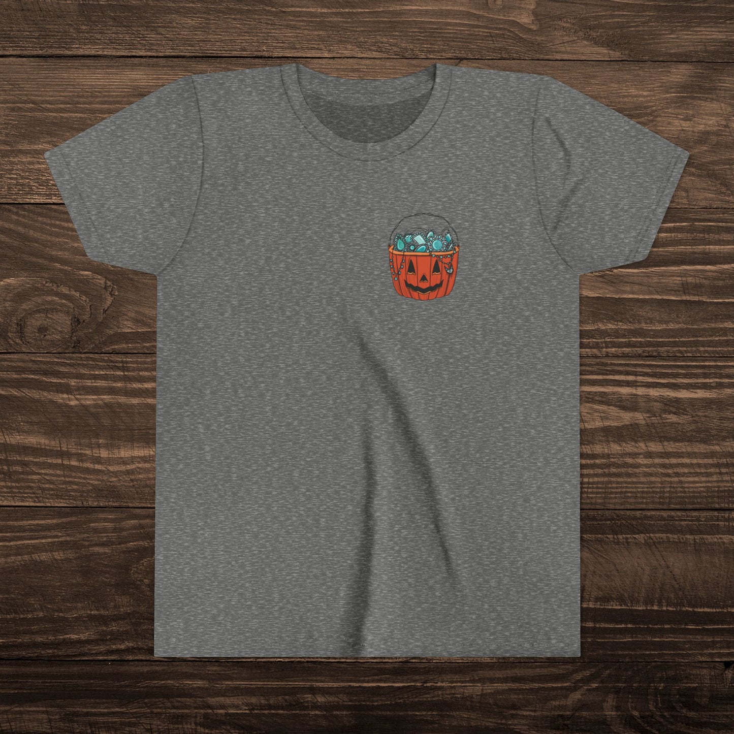 Youth Turquoise Trick or Treat Tee