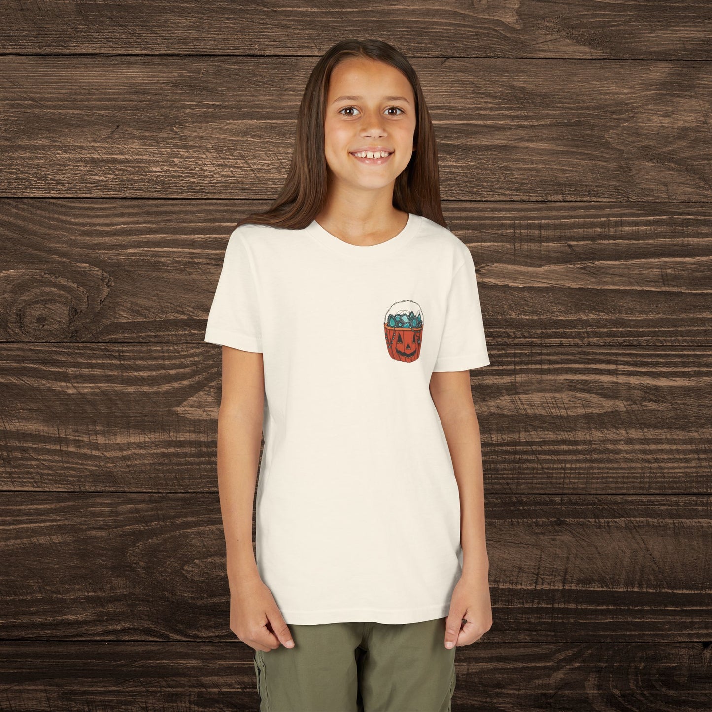 Youth Turquoise Trick or Treat Tee